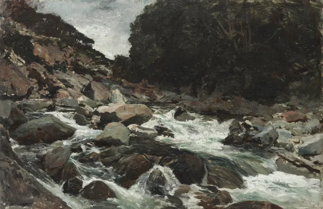 Torrente de montaña, garganta de Otira, Petrus van der Velden