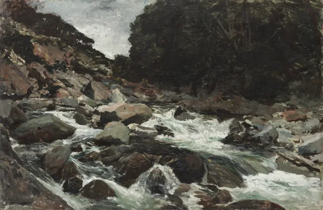 Torrente de montanha, garganta de Otira, Petrus van der Velden