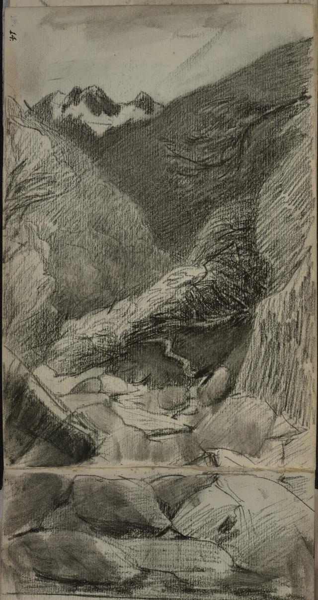Desenho preparatório para um quadro de Otira. De um caderno de 1891, Petrus van der Velden