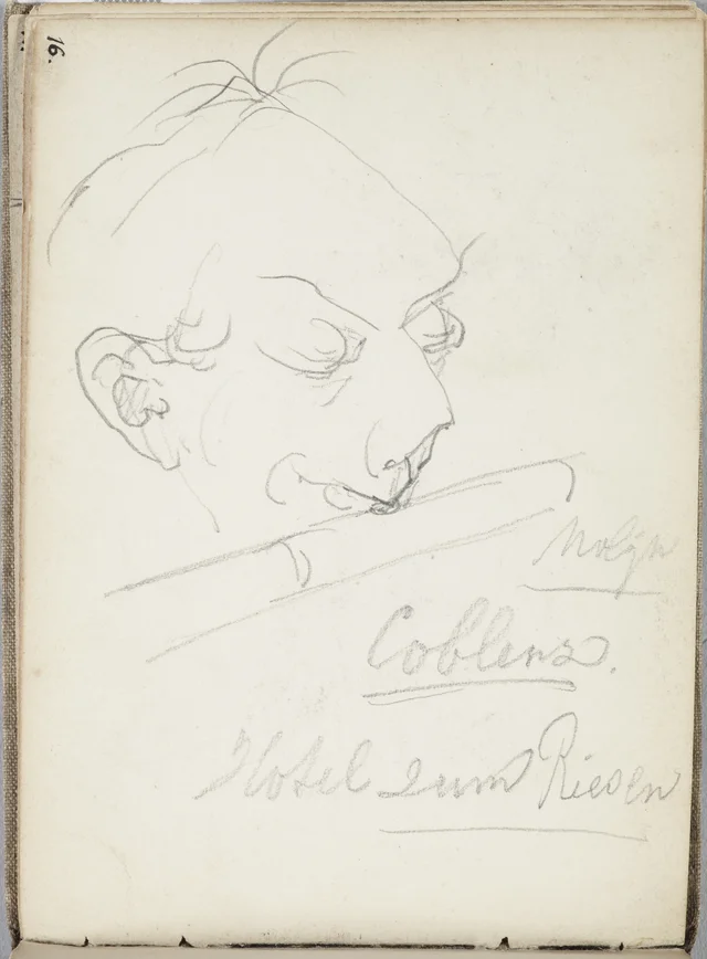 Esboço de um flautista. De um caderno de Marken