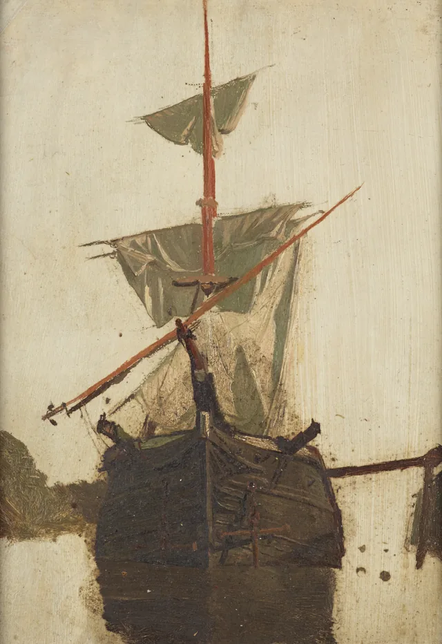 Boceto de un velero, n.º 2, Petrus van der Velden