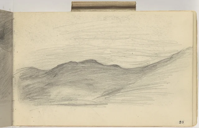 Esboço de colinas. De um caderno de Wellington, Petrus van der Velden