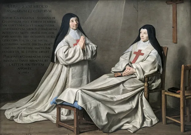 Mother Catherine-Agnès Arnauld (1593-1671) and Sister Catherine de Sainte Suzanne Champaigne (1636-1686), the Artist's Daughter, Philippe de Champaigne