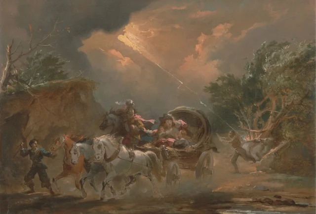 Diligencia en la tormenta, Philippe-Jacques de Loutherbourg