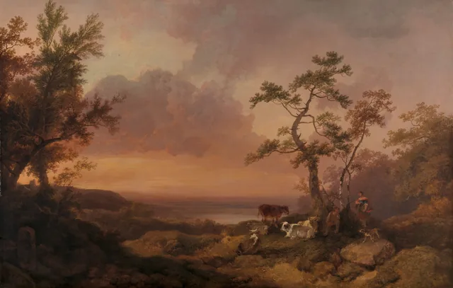牛と農夫のいる風景, フィリップ＝ジャック・ド・ルーテルブール