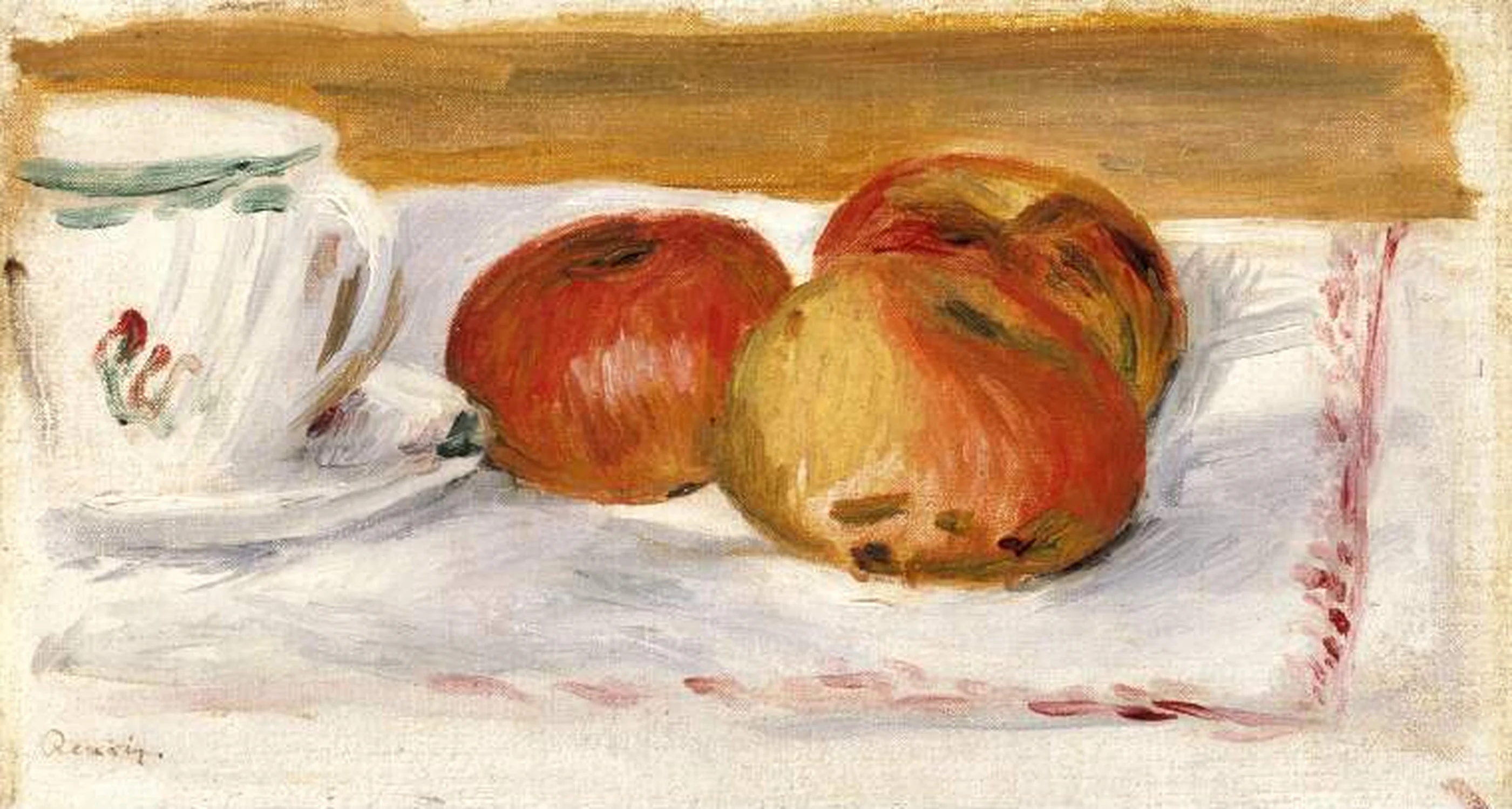 Apples and teacup, Pierre-Auguste Renoir