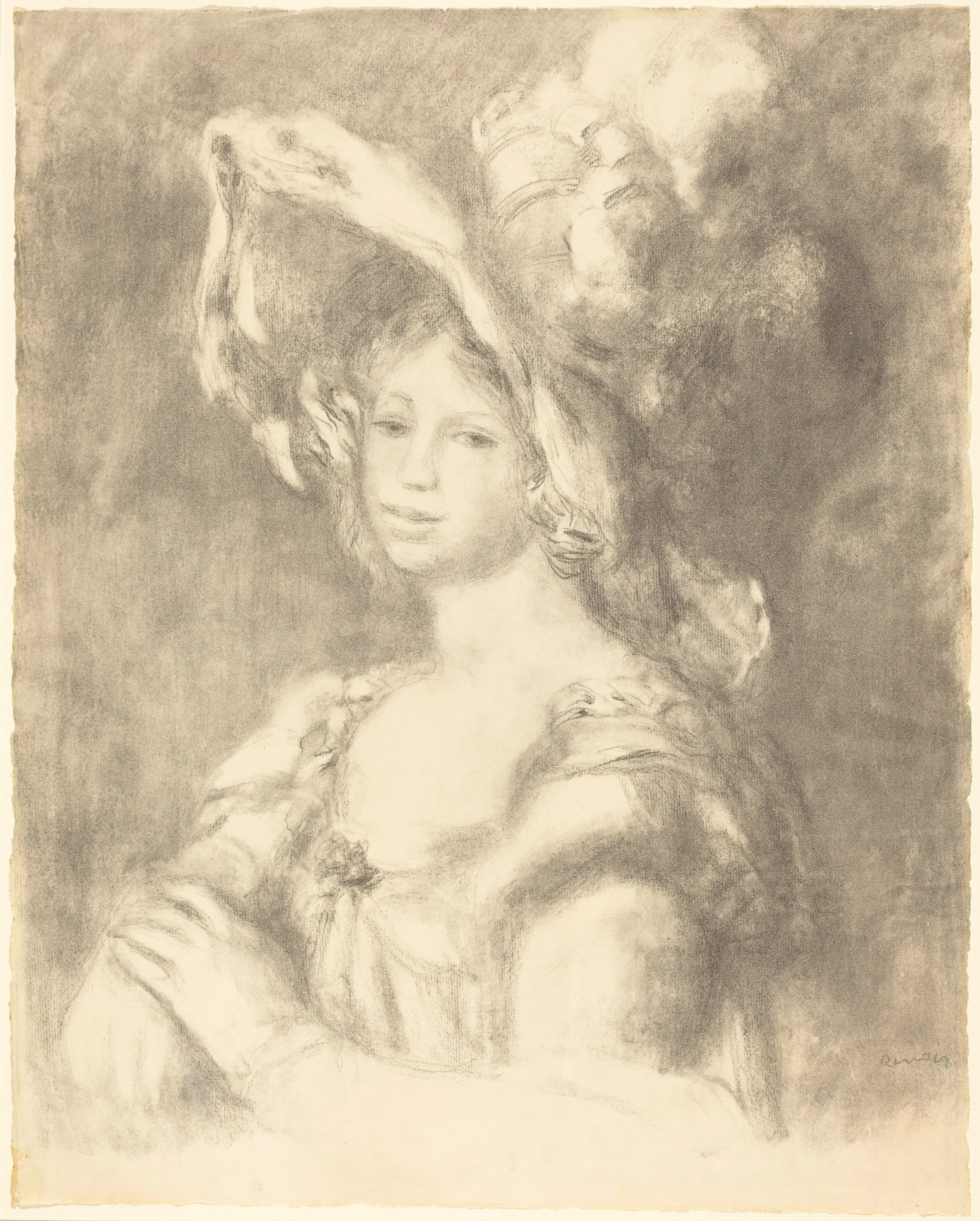 Bust of a Young Woman (Jeune femme en buste), Pierre-Auguste Renoir