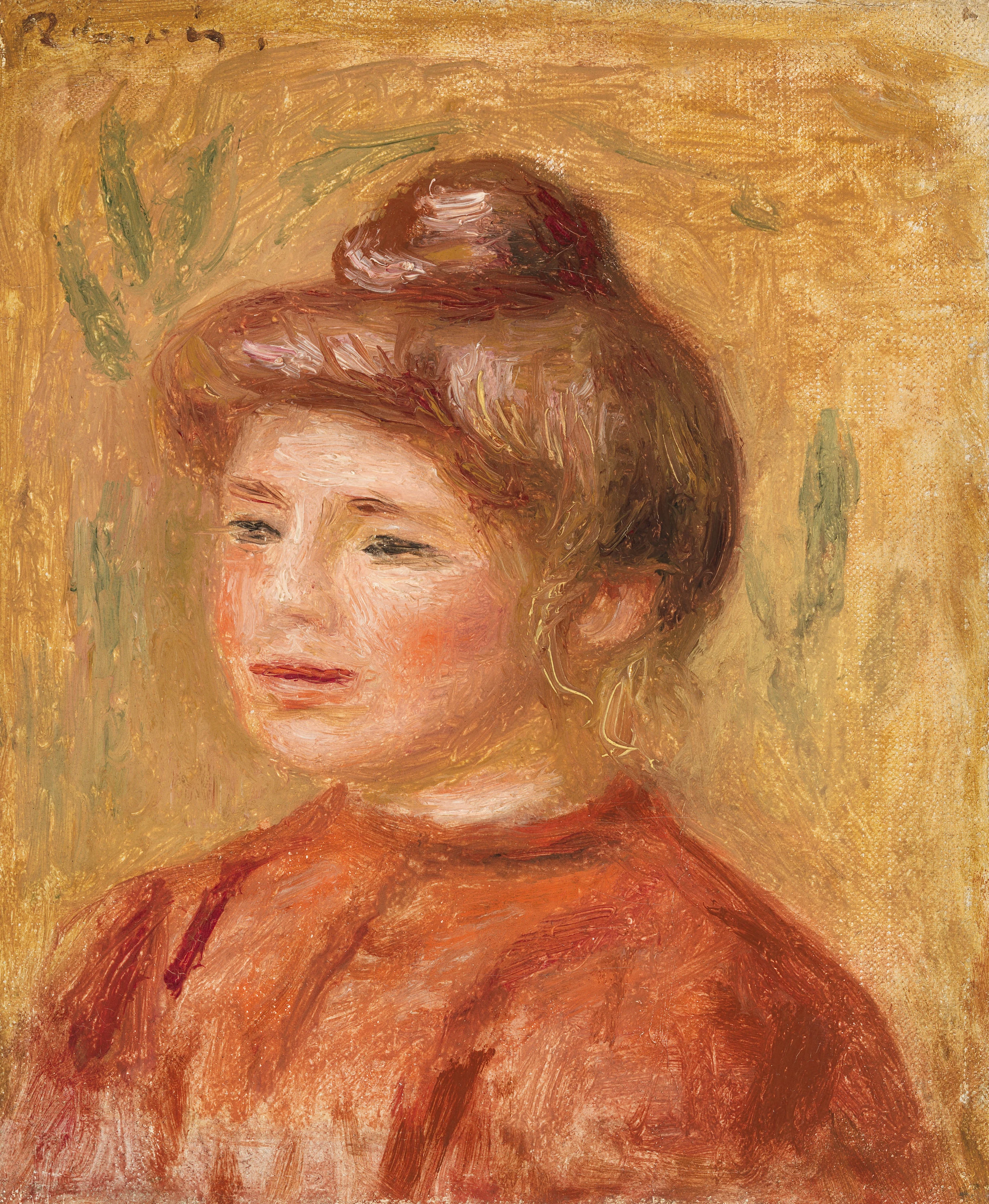 Bust of Woman in Red (Buste de femme en rouge), Pierre-Auguste Renoir