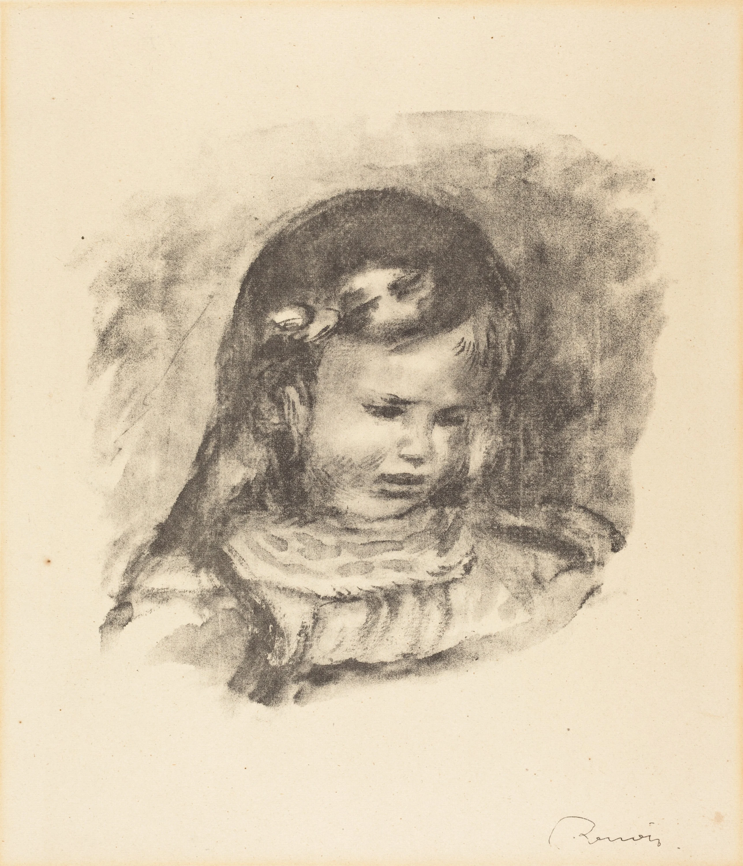 Claude Renoir, with Lowered Head, Pierre-Auguste Renoir