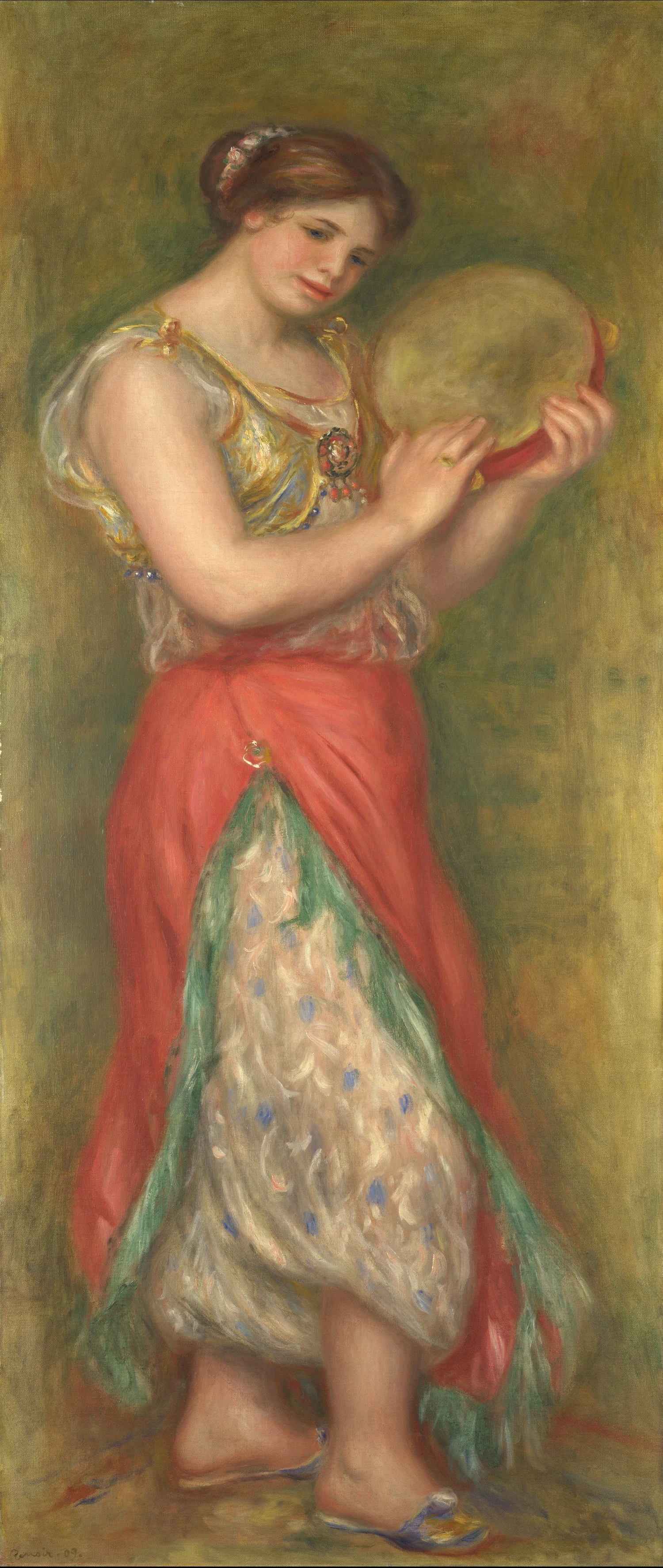 Dancing Girl with Tambourine, Pierre-Auguste Renoir