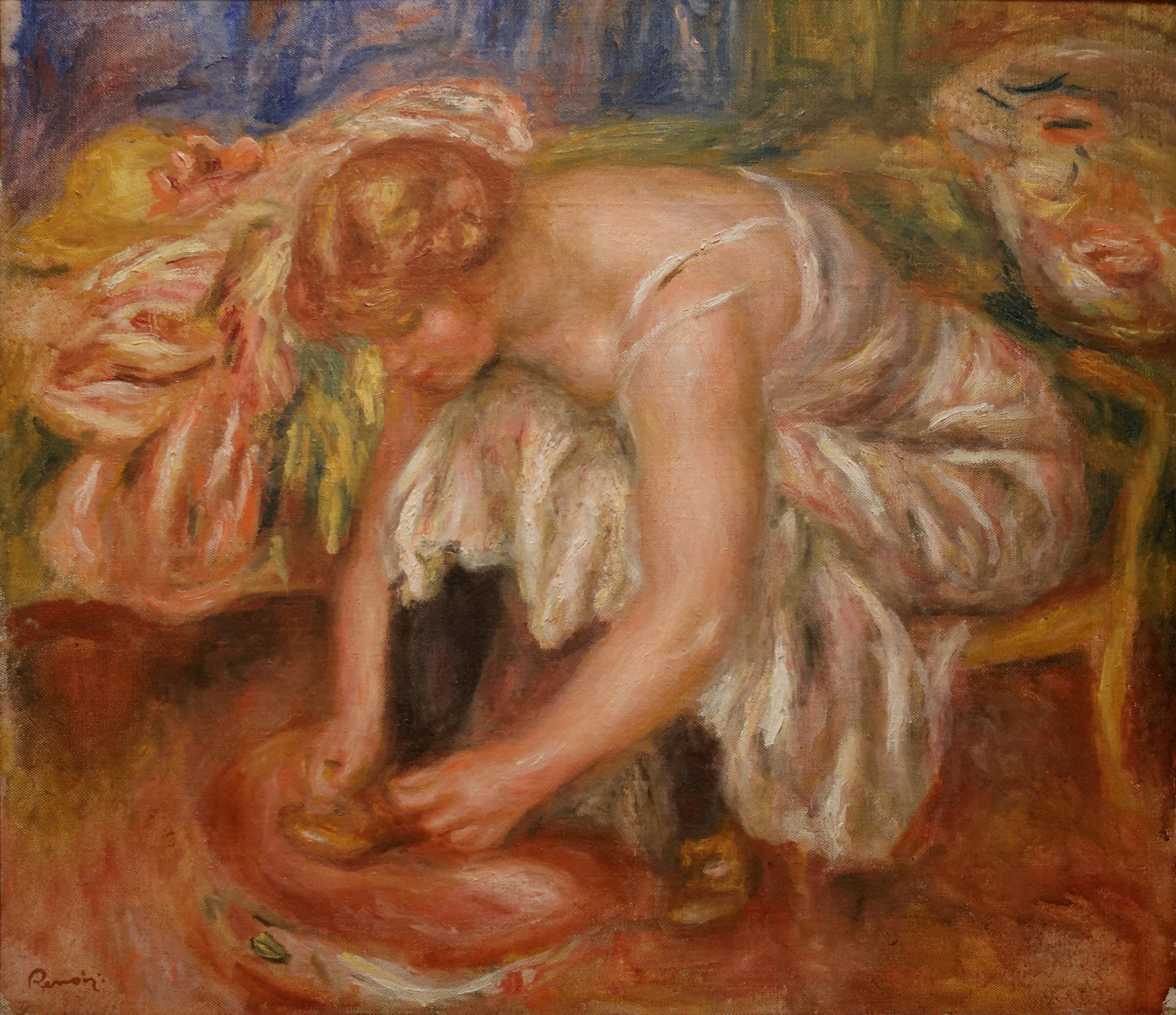 Femme laçant ses chaussures, Pierre-Auguste Renoir