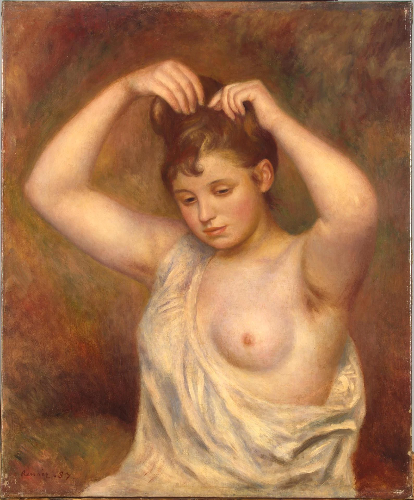 Femme se coiffant, Pierre-Auguste Renoir