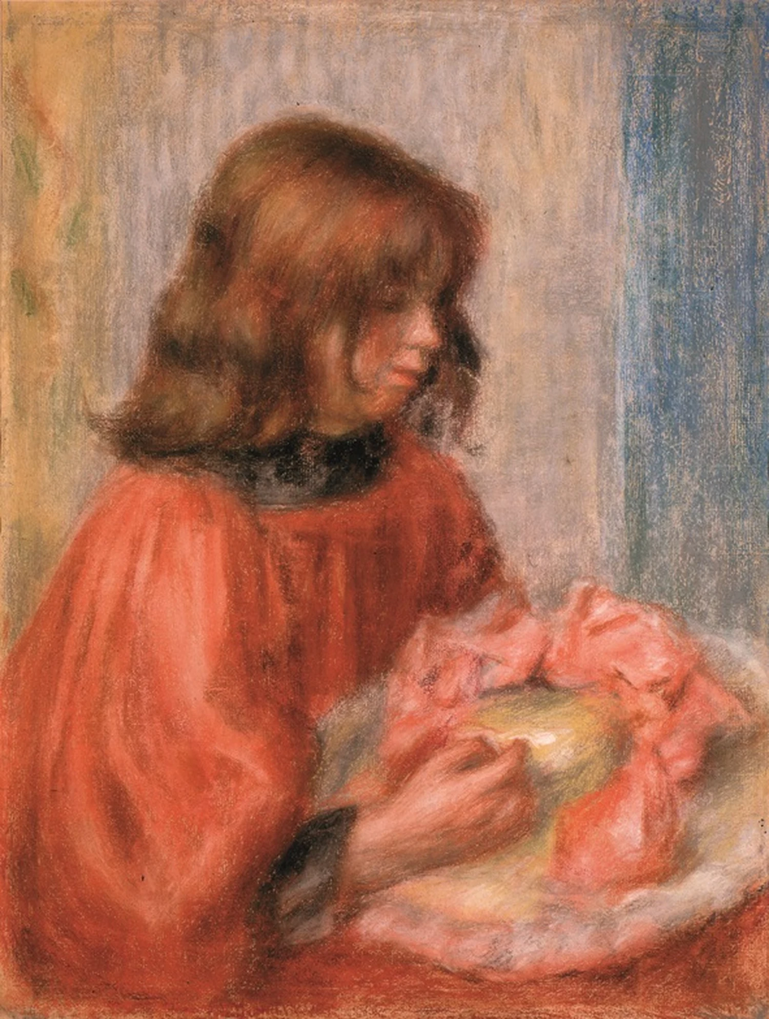Girl with a hat, Pierre-Auguste Renoir