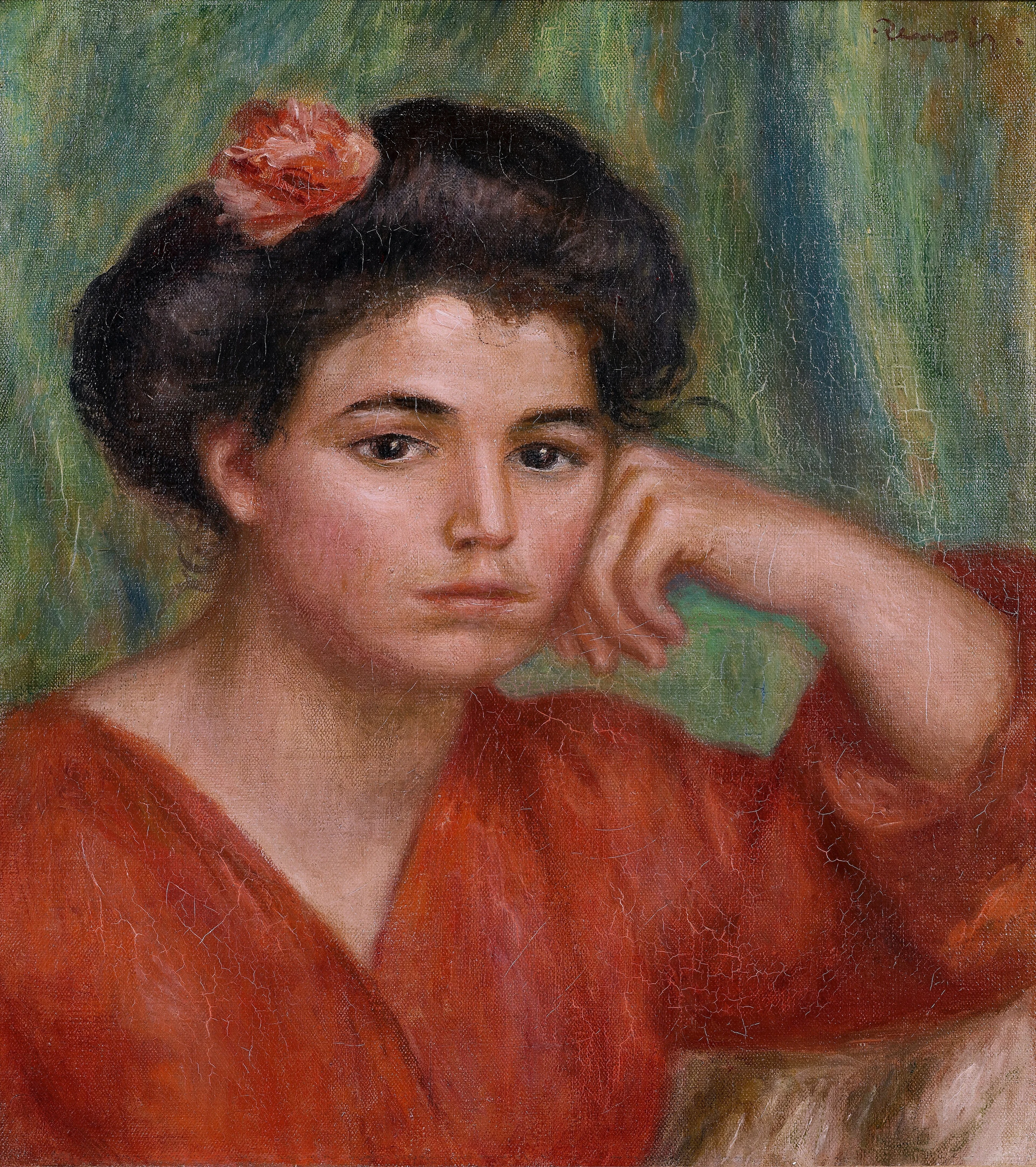 Jeune fille à la rose, Pierre-Auguste Renoir
