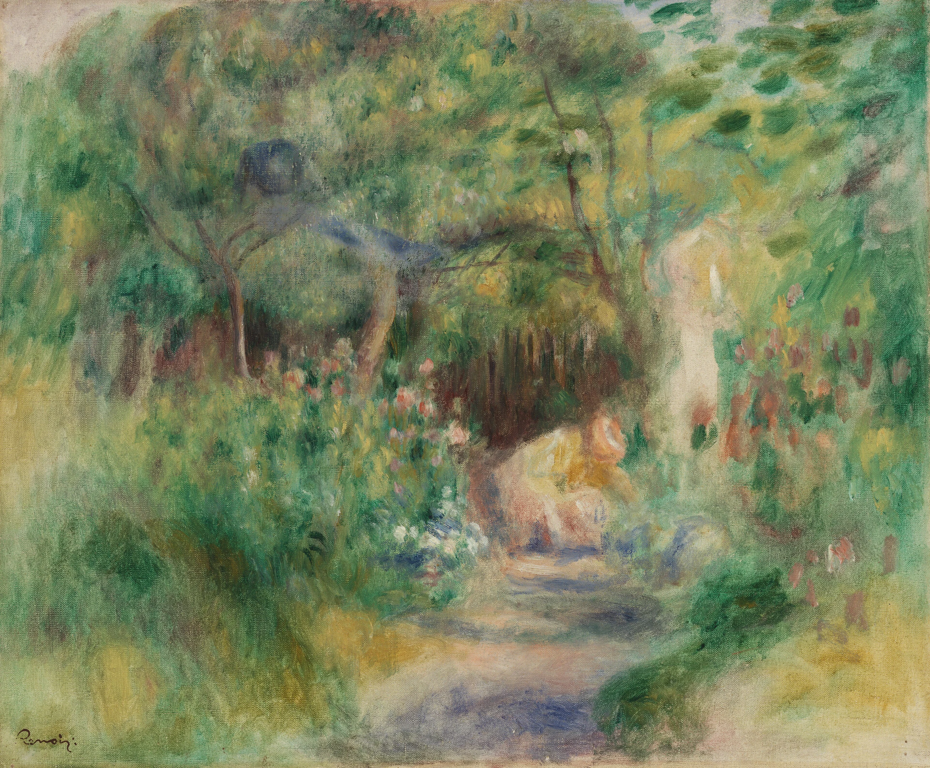 Landscape with Woman Gardening (Paysage et femme jardinant), Pierre-Auguste Renoir