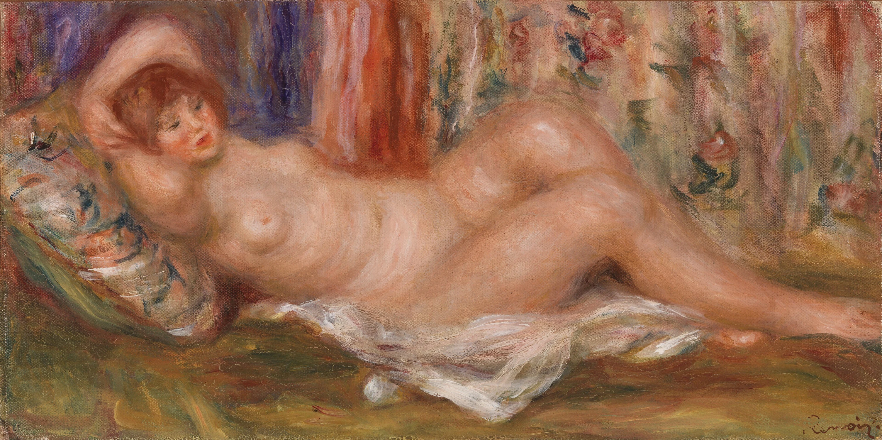 Nude Woman Reclining (Femme nue couchée sur le dos), Pierre-Auguste Renoir