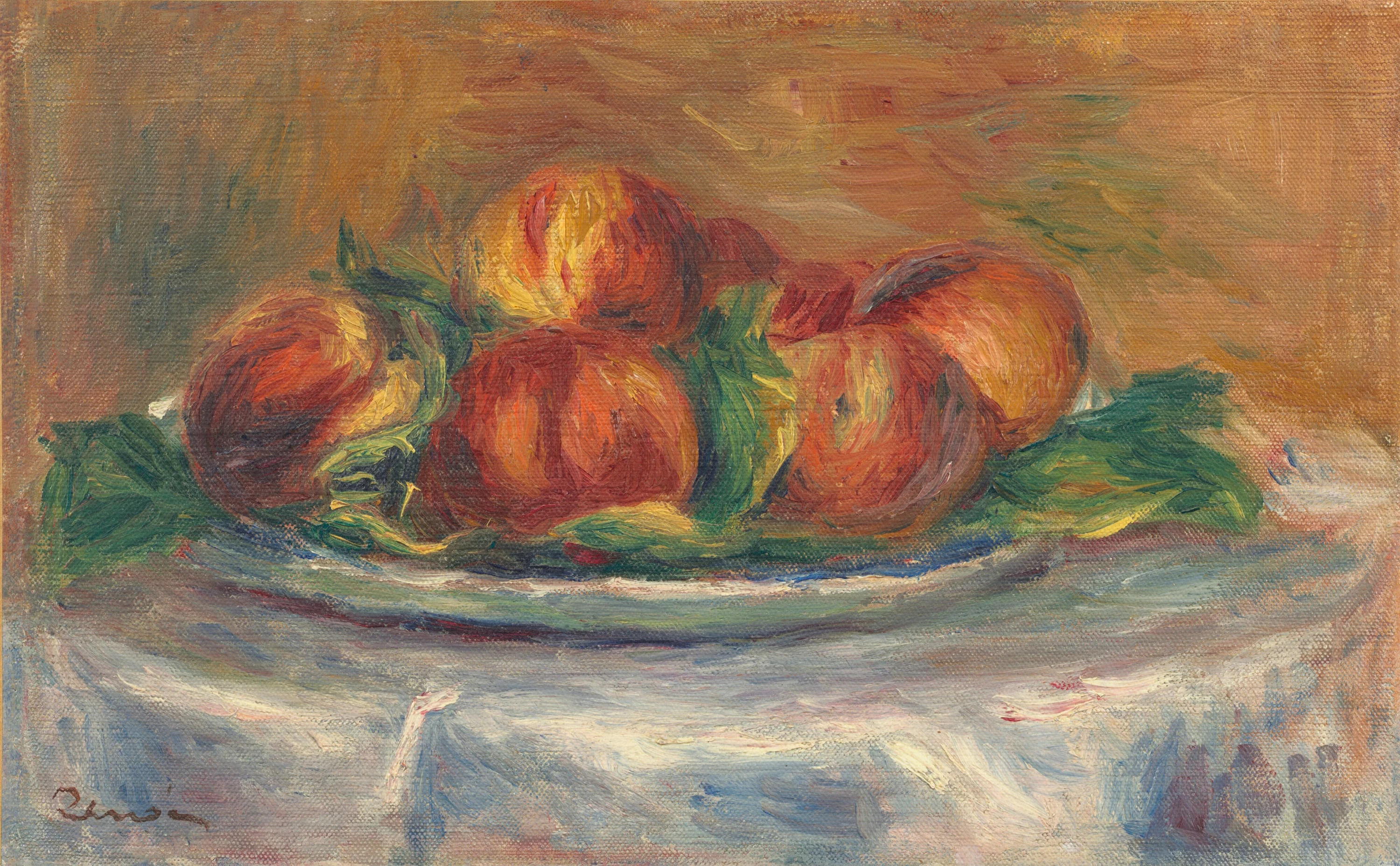 Peaches on a Plate, Pierre-Auguste Renoir
