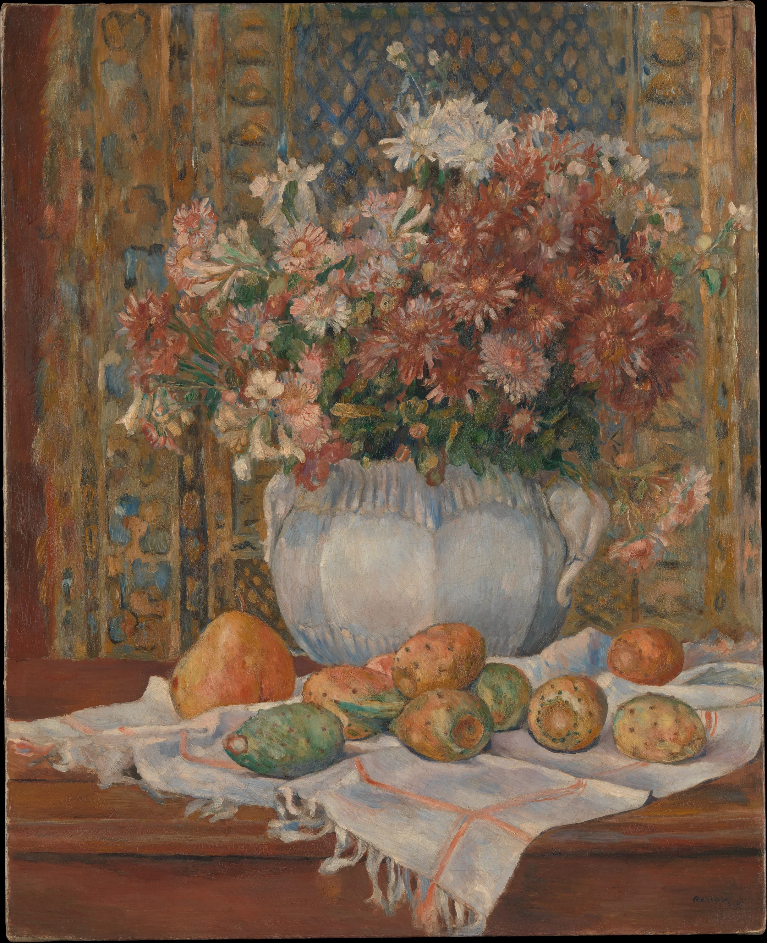 Still Life with Flowers and Prickly Pears, Pierre-Auguste Renoir