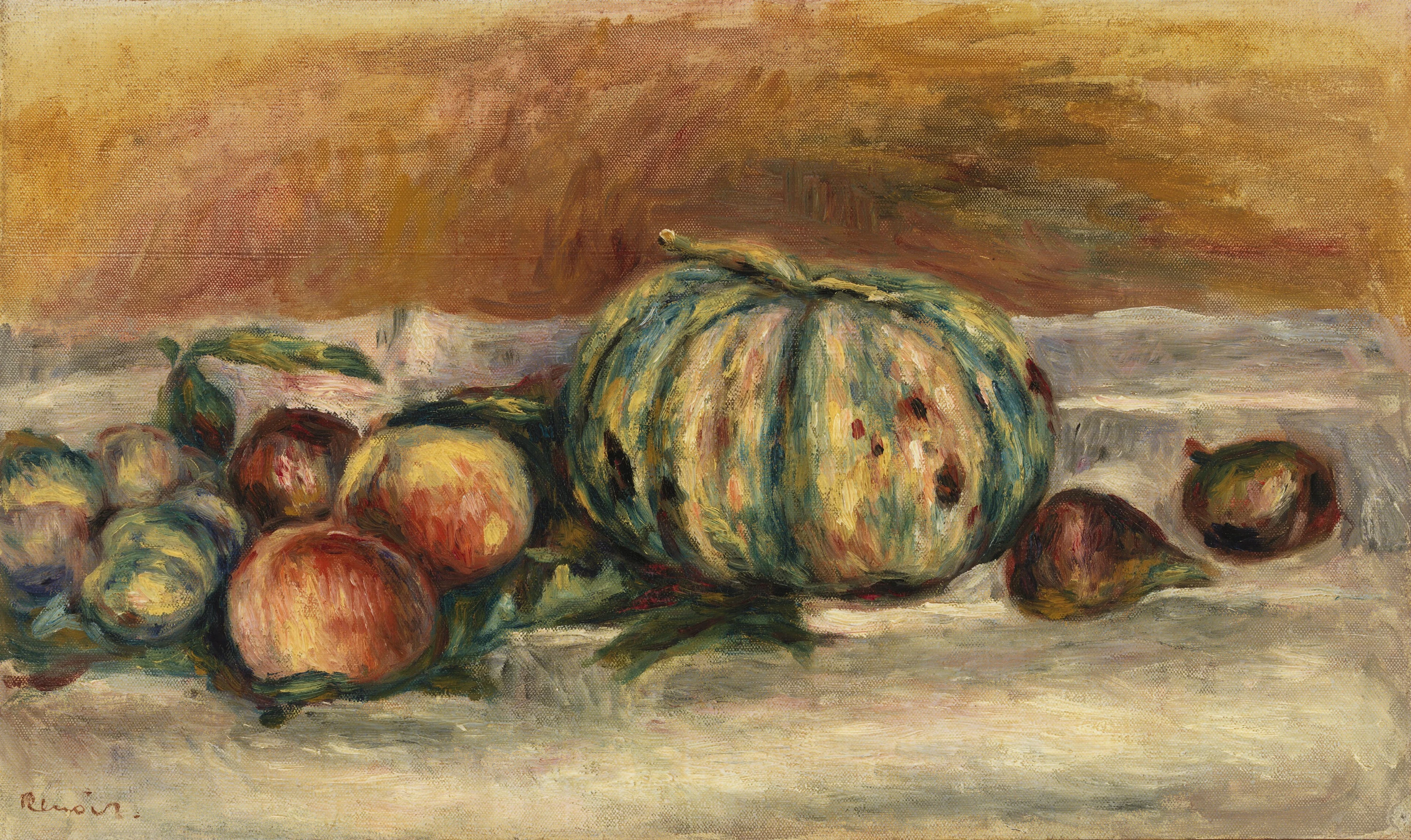Still Life with Melon (Nature morte au melon), Pierre-Auguste Renoir