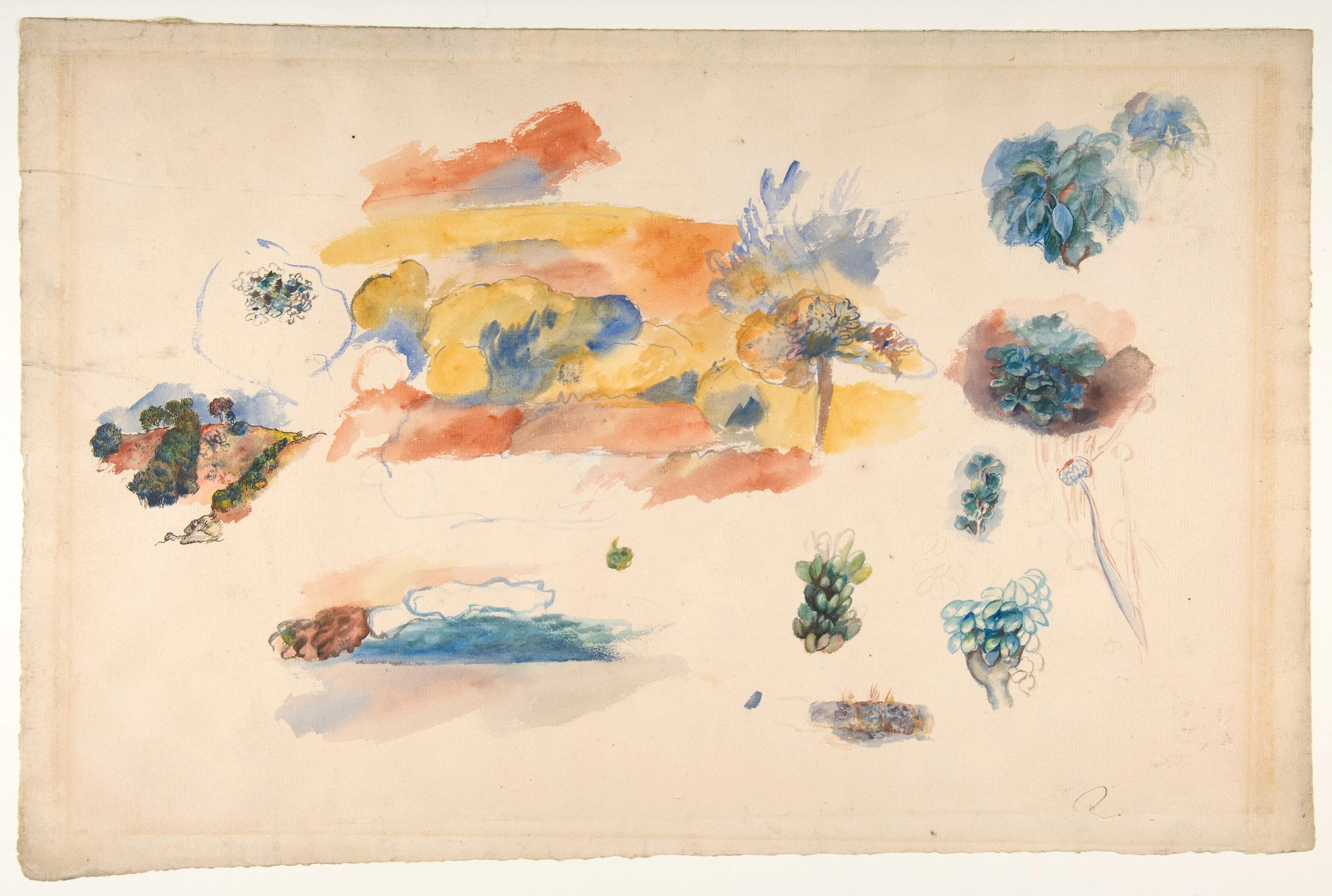 Studies of Landscape, Trees, and Exotic Fruit, Pierre-Auguste Renoir