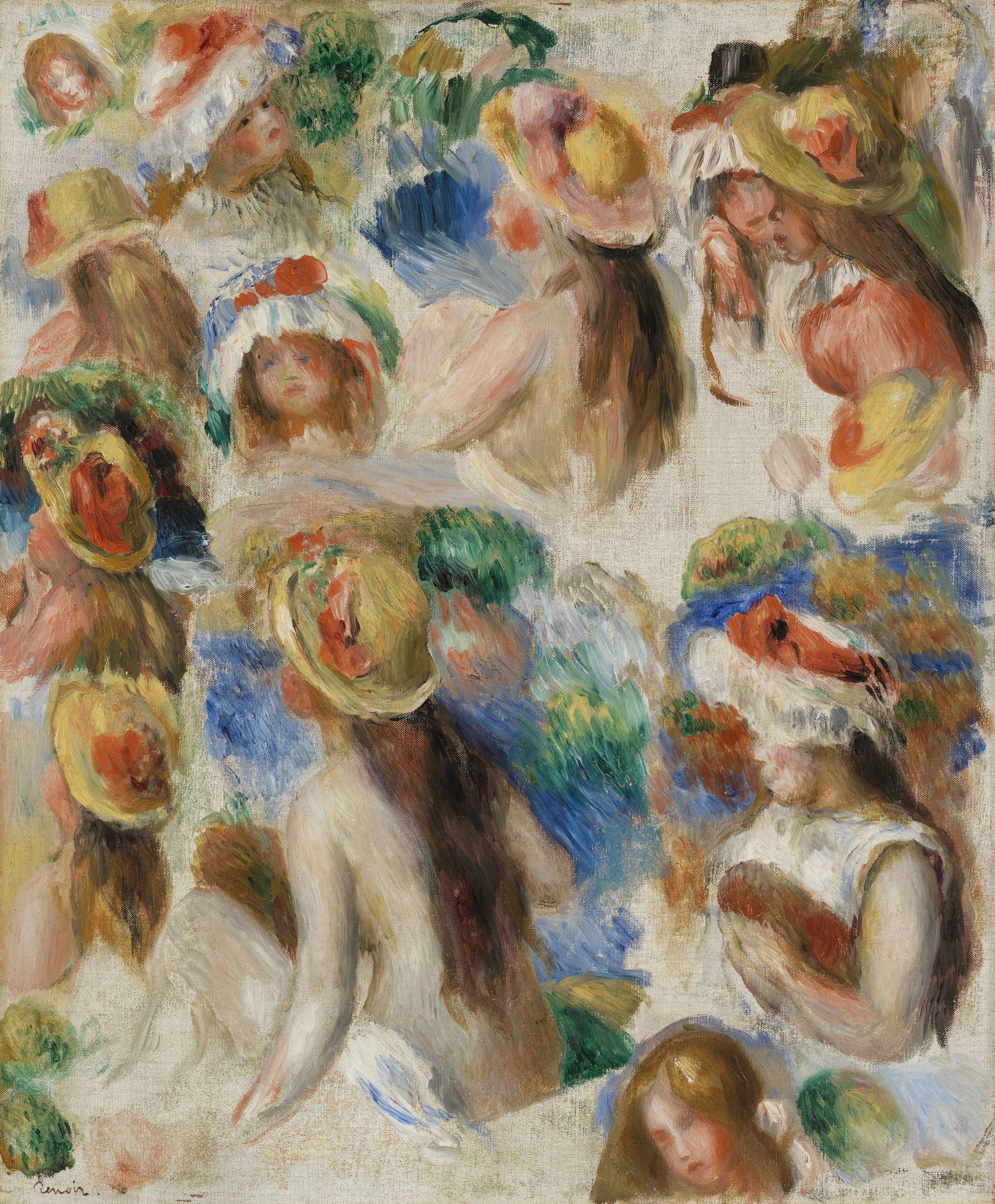 Study of Heads (Étude de têtes), Pierre-Auguste Renoir