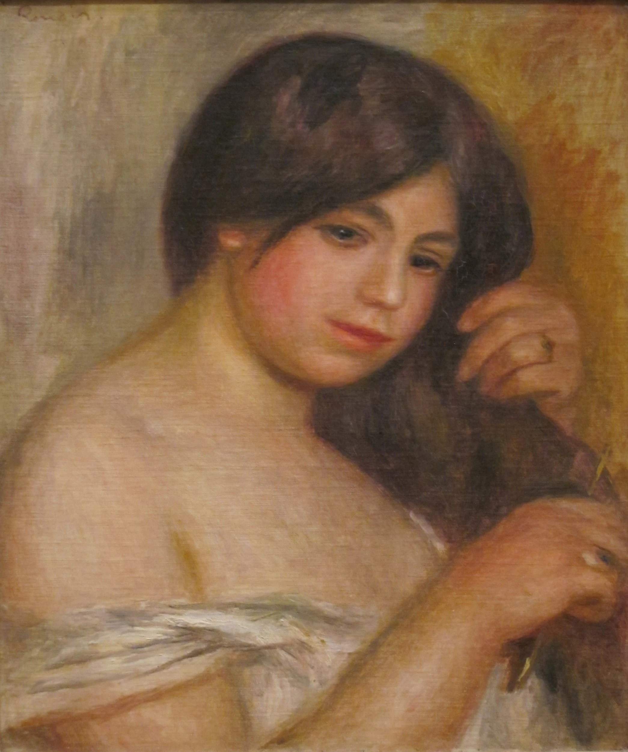 Woman Combing her Hair, Pierre-Auguste Renoir