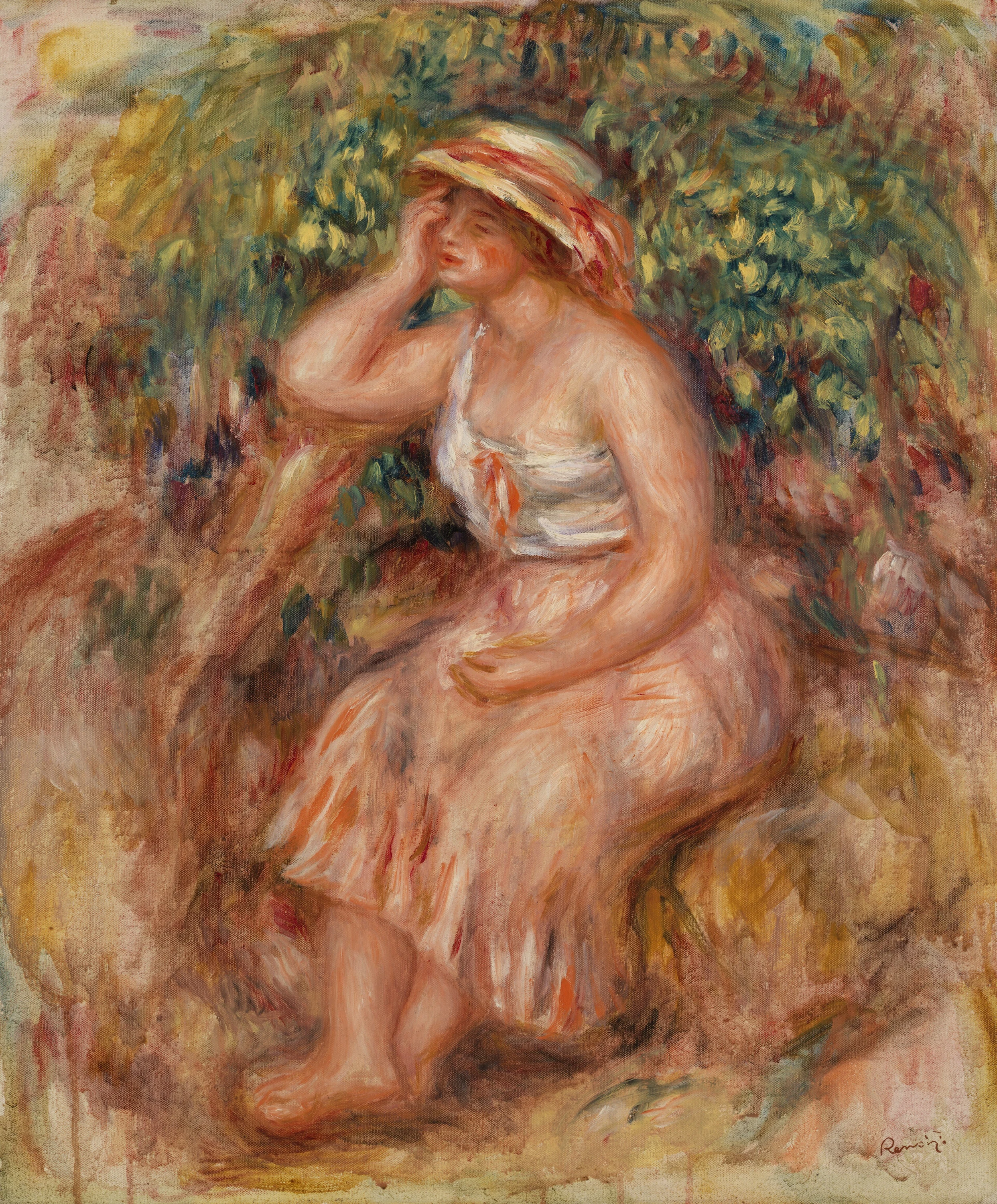 Woman Daydreaming (Rêveuse), Pierre-Auguste Renoir