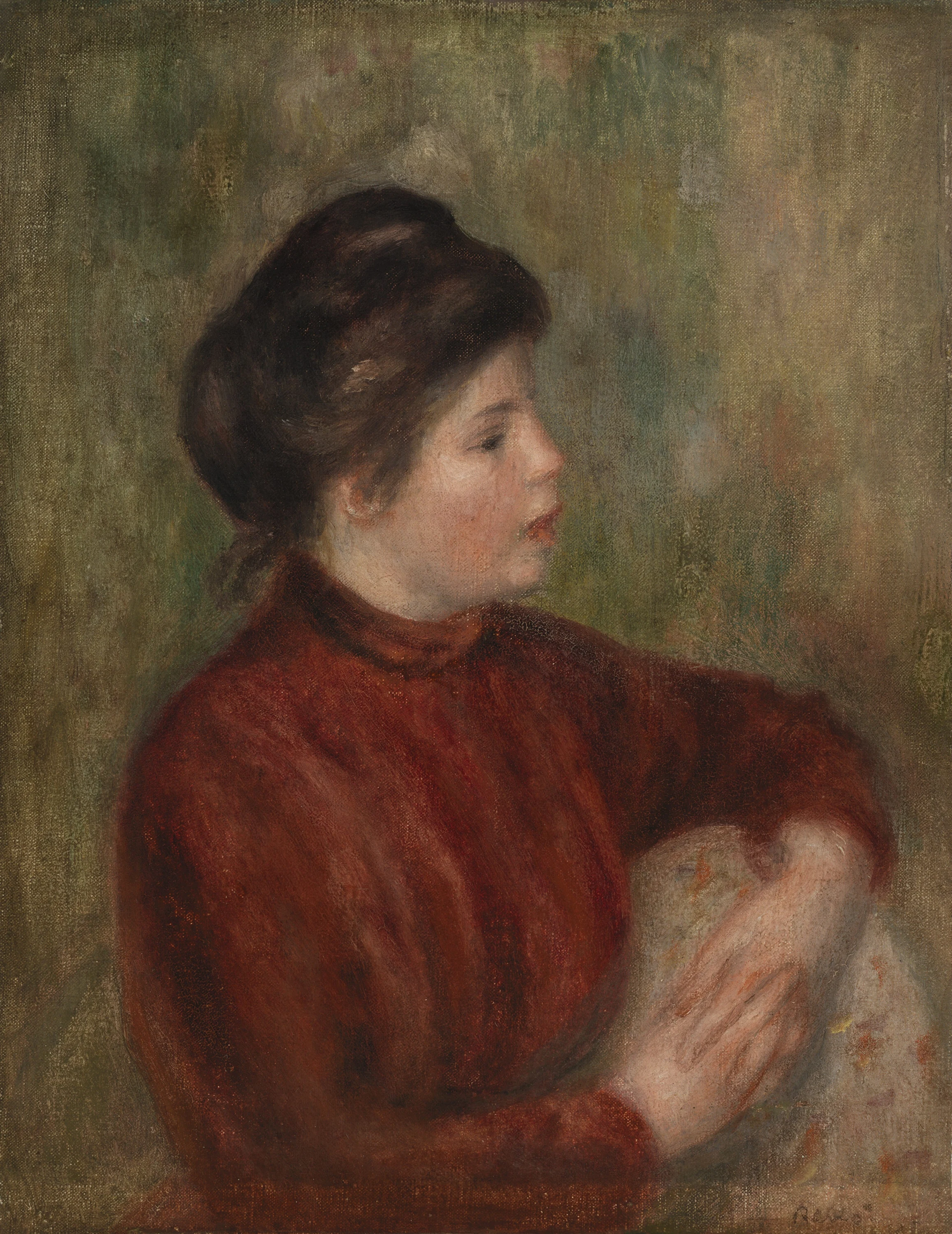 Woman Leaning on a Chair (Femme appuyée sur une chaise), Pierre-Auguste Renoir