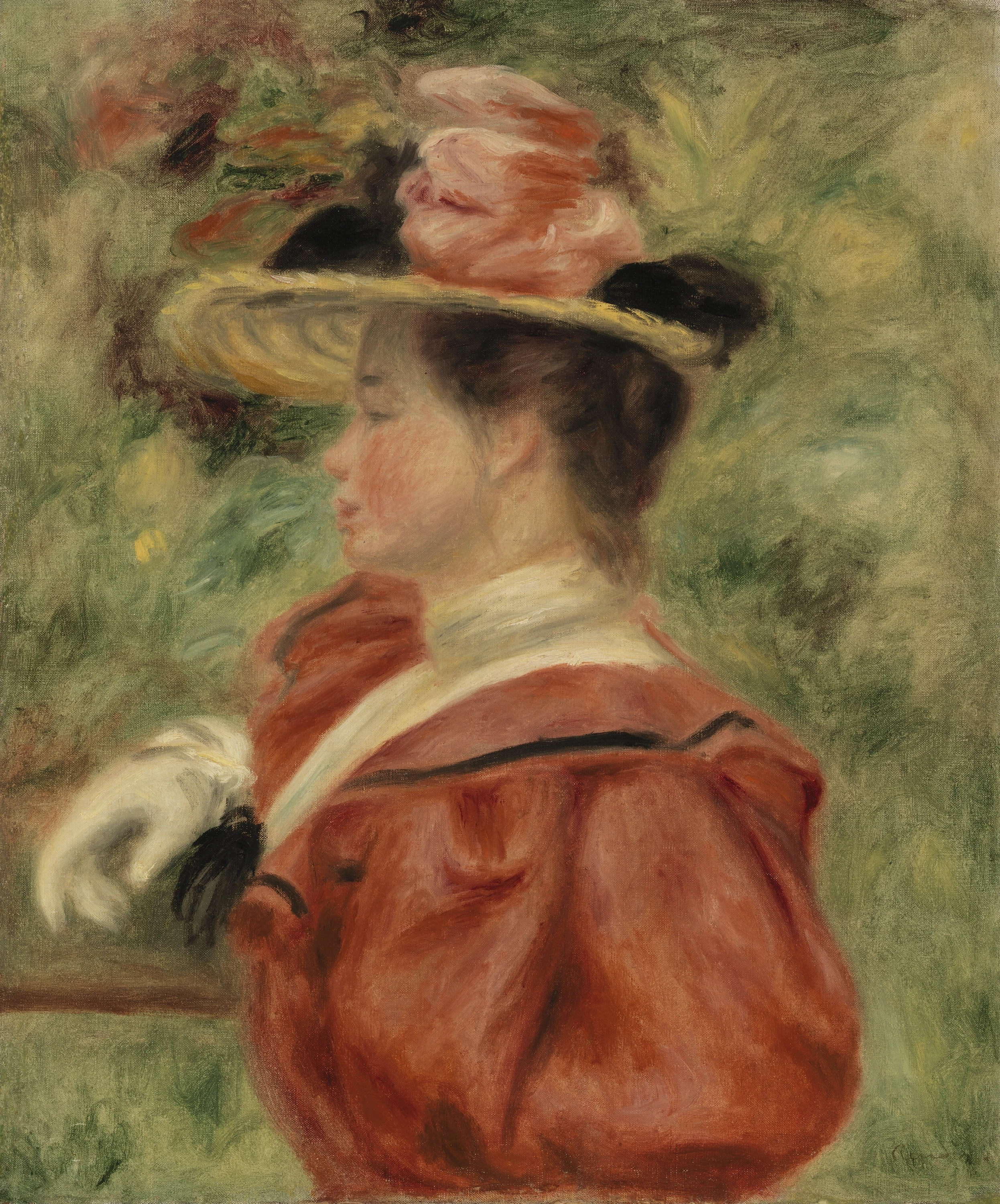 Woman with Glove (Femme au gant), Pierre-Auguste Renoir