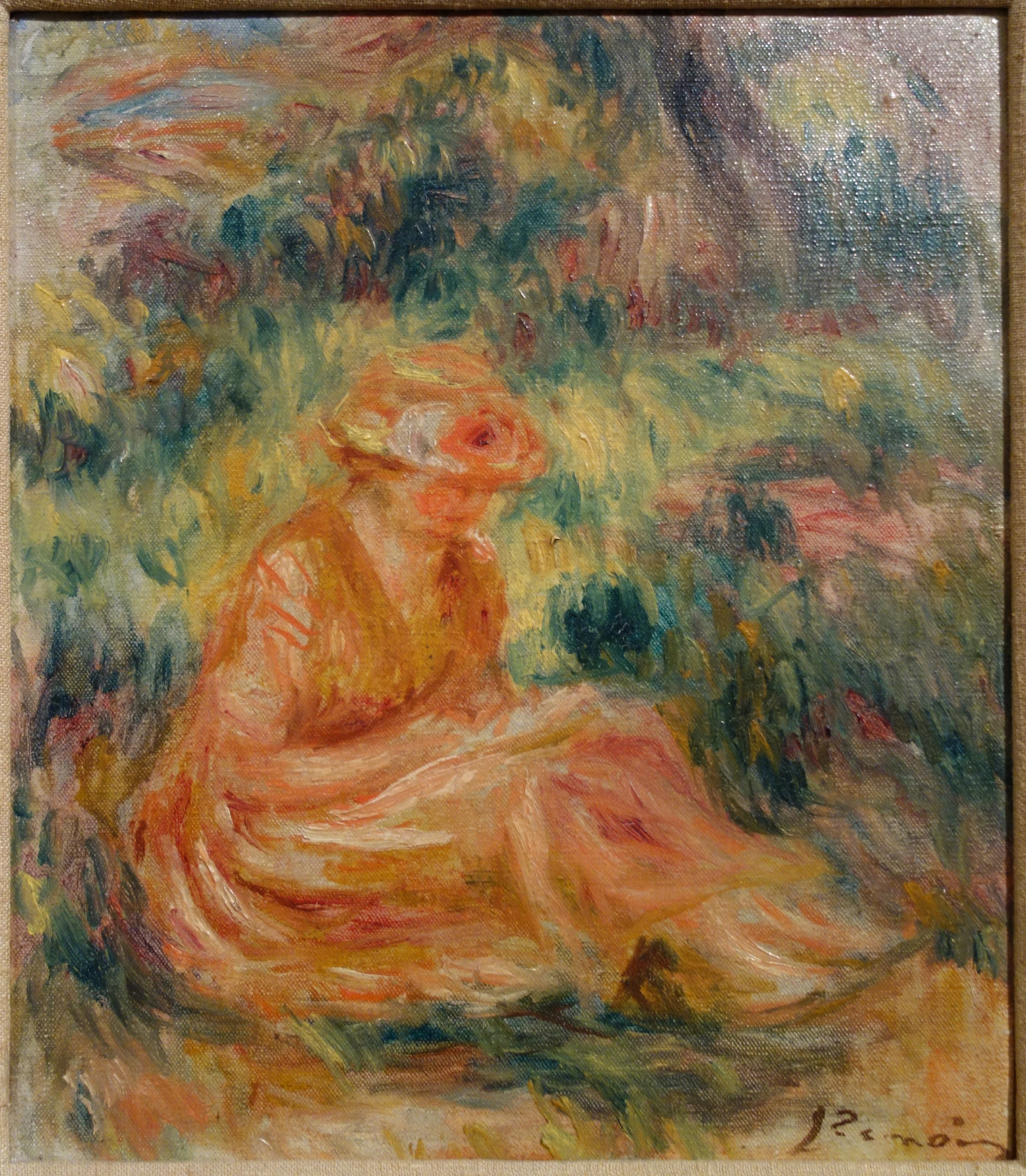 Young Woman in a Landscape, Pierre-Auguste Renoir