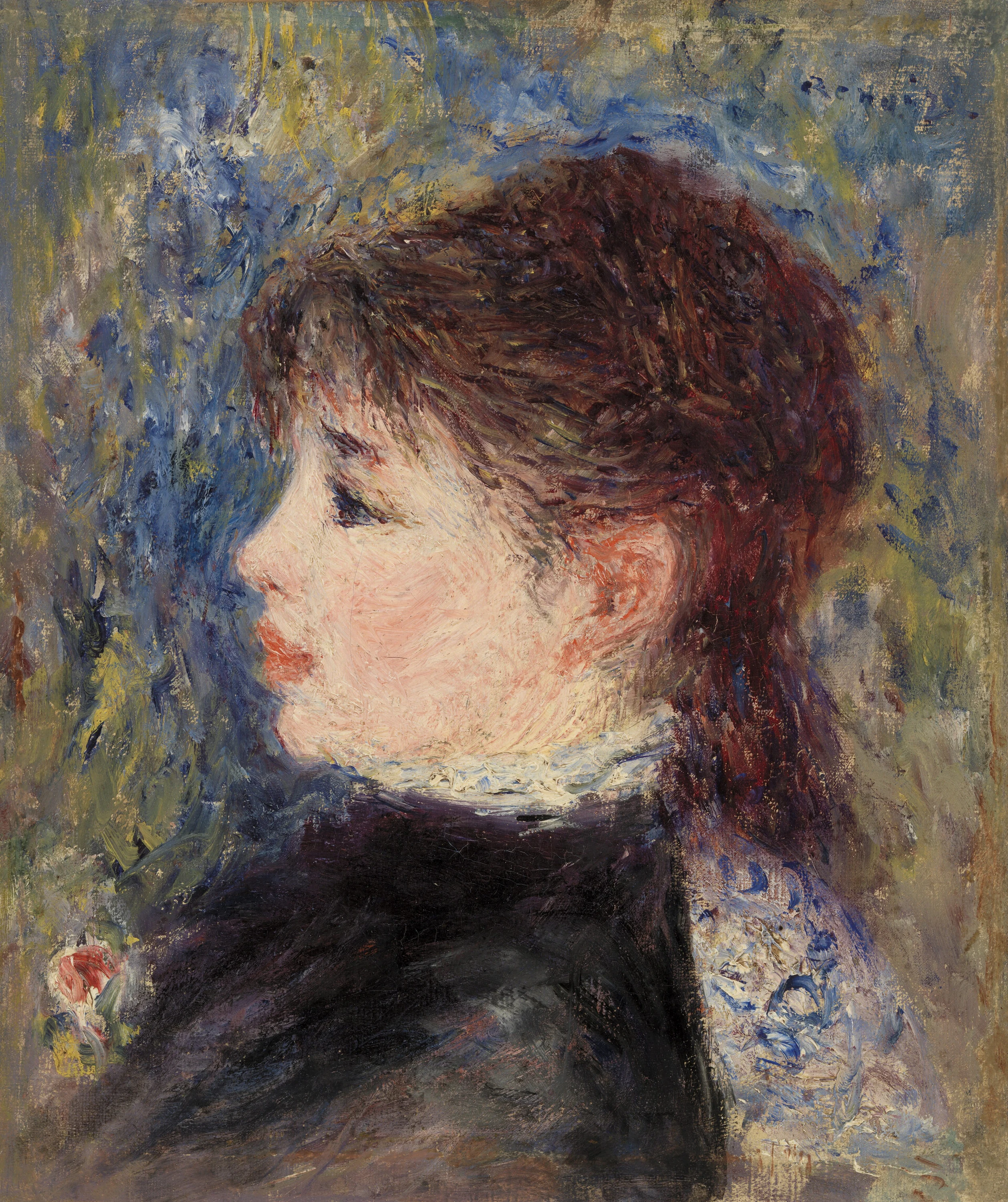 Young Woman with Rose (Jeune fille à la rose), Pierre-Auguste Renoir