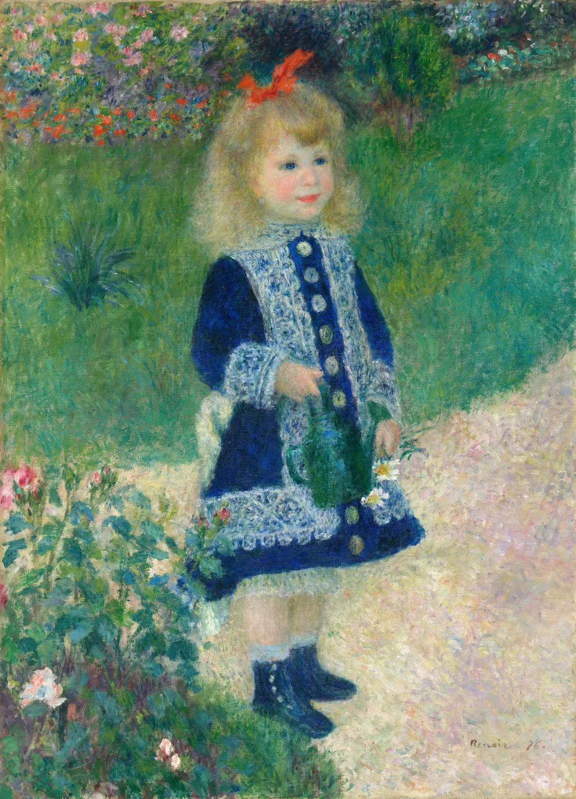 A Girl with a Watering Can, Pierre-Auguste Renoir