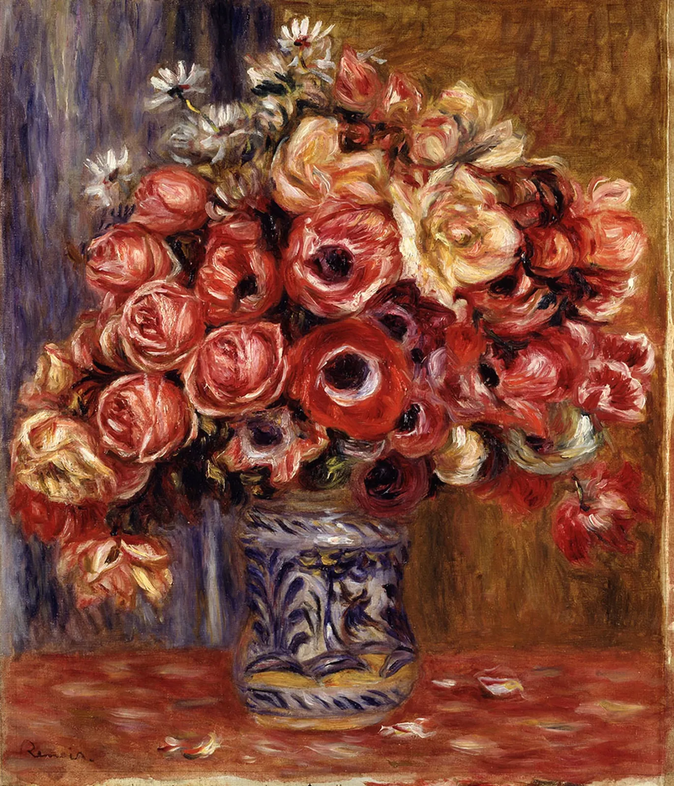 Anémones et roses, Pierre-Auguste Renoir