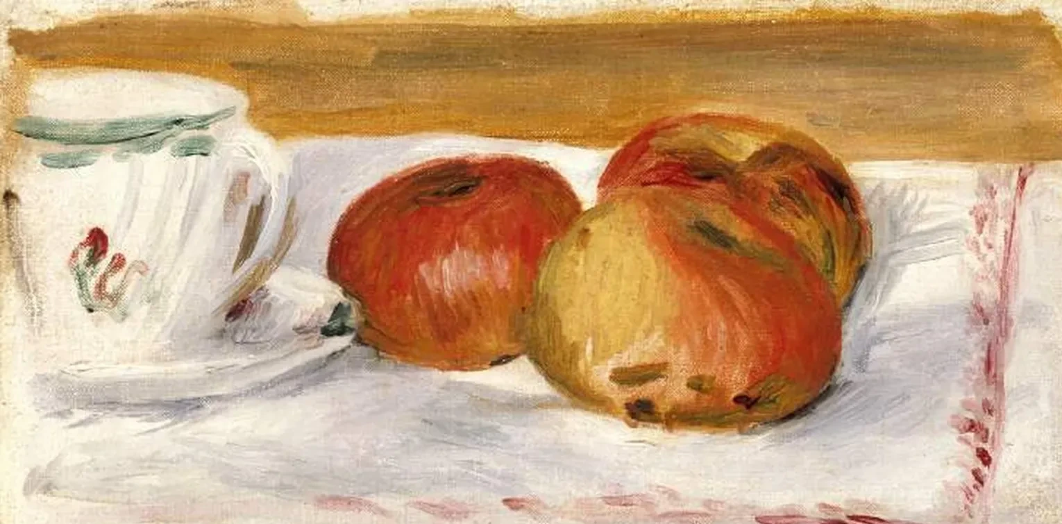 Apples and teacup, Pierre-Auguste Renoir