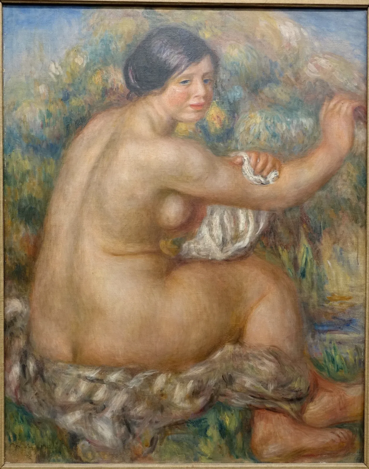 Baigneuse s'essuyant le bras droit, Pierre-Auguste Renoir