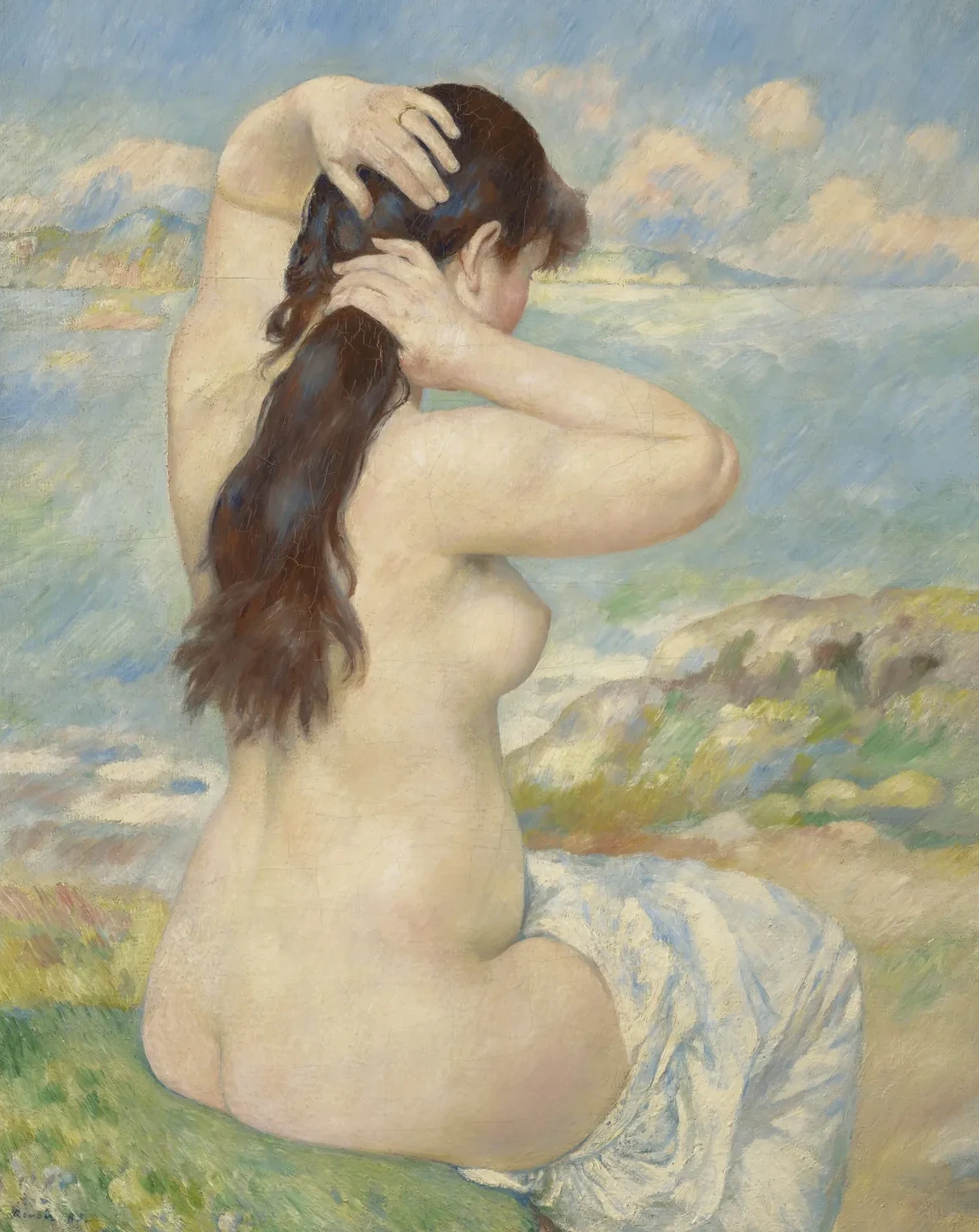 Baigneuse se coiffant, Pierre-Auguste Renoir