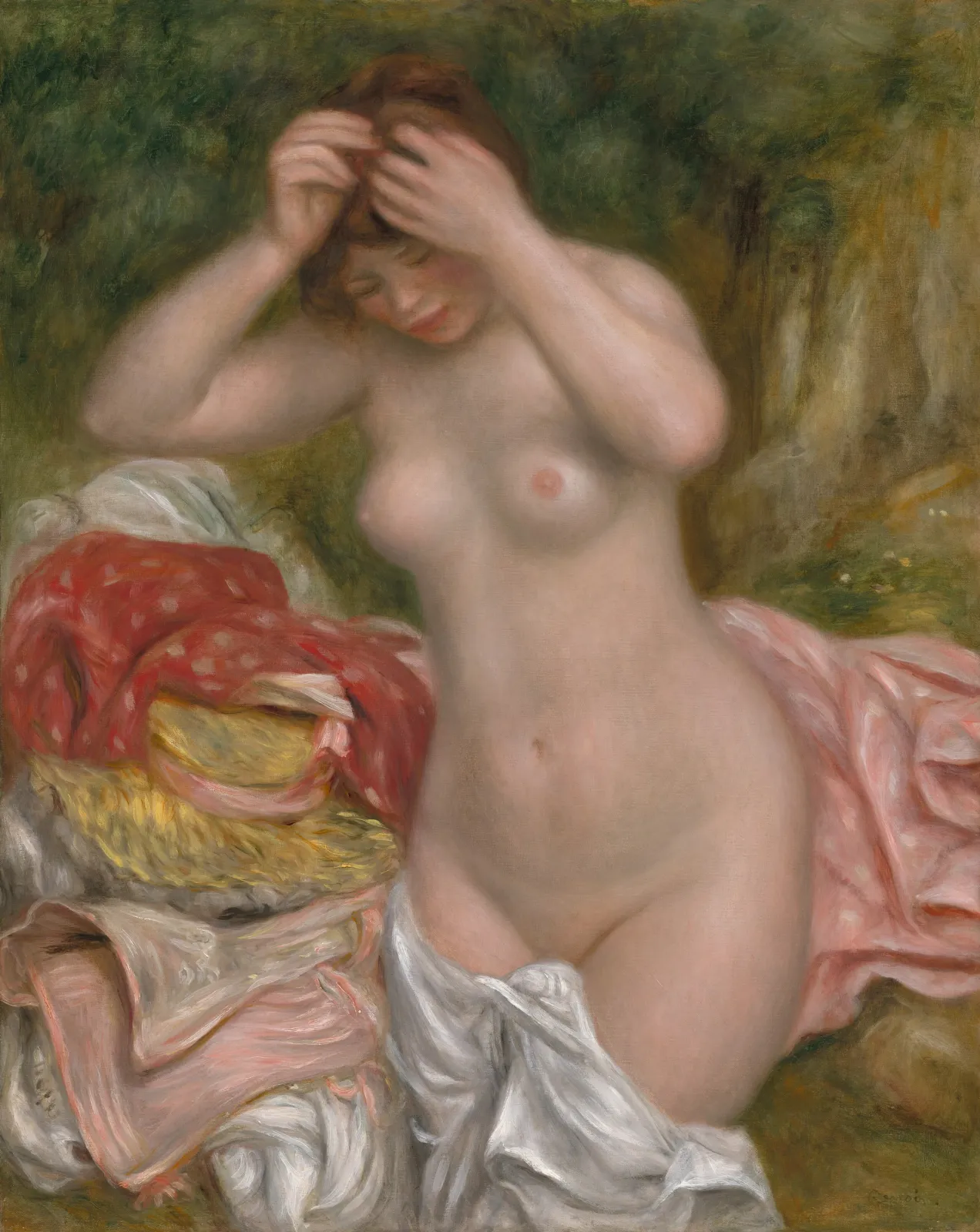 Bather Arranging Her Hair, Pierre-Auguste Renoir