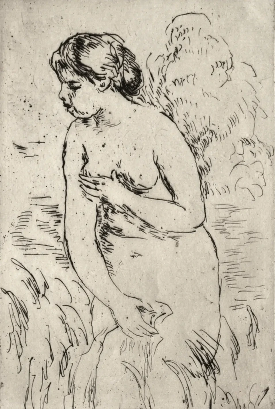 Bather Standing Up to Her Knees, Pierre-Auguste Renoir