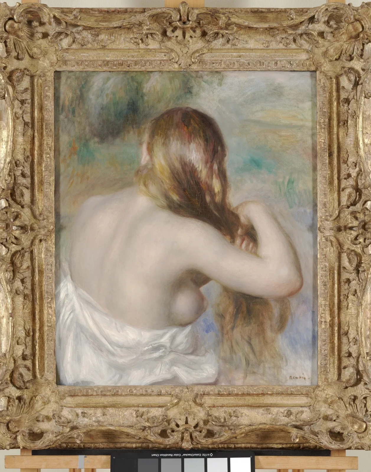 Blonde Braiding Her Hair, Pierre-Auguste Renoir