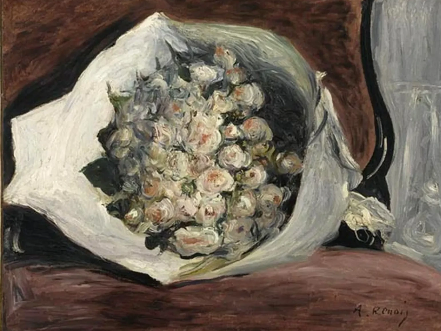 Bouquet dans une loge, Pierre-Auguste Renoir