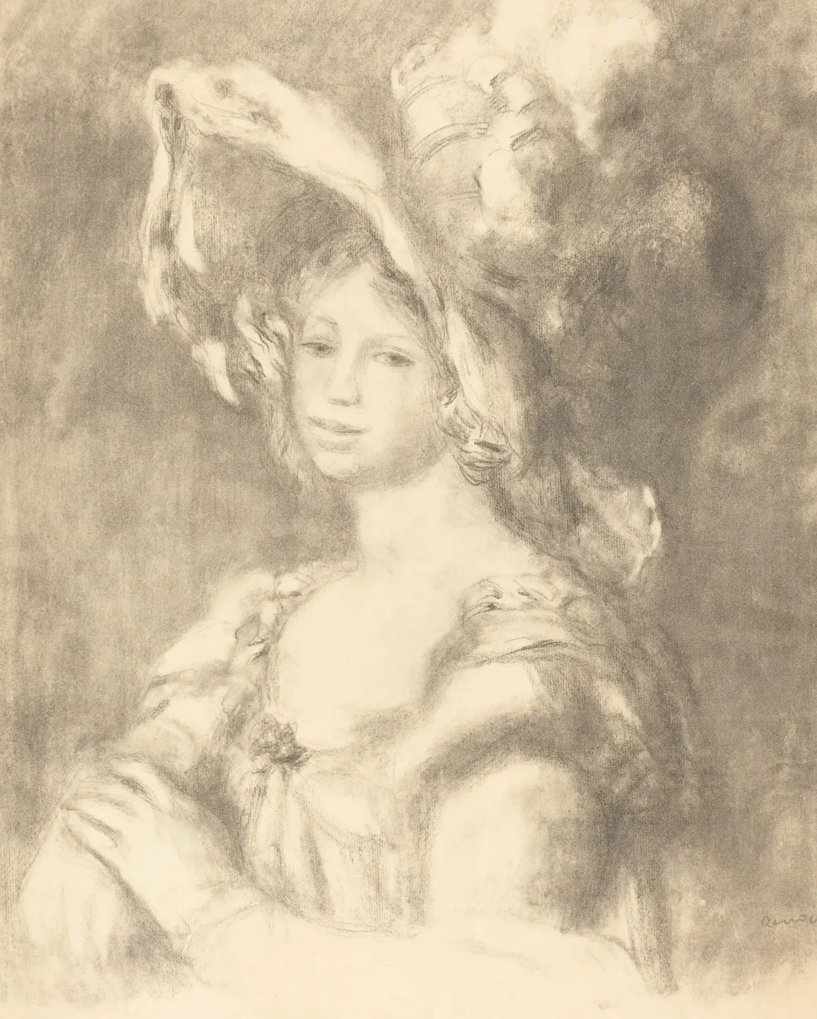 Bust of a Young Woman (Jeune femme en buste), Pierre-Auguste Renoir