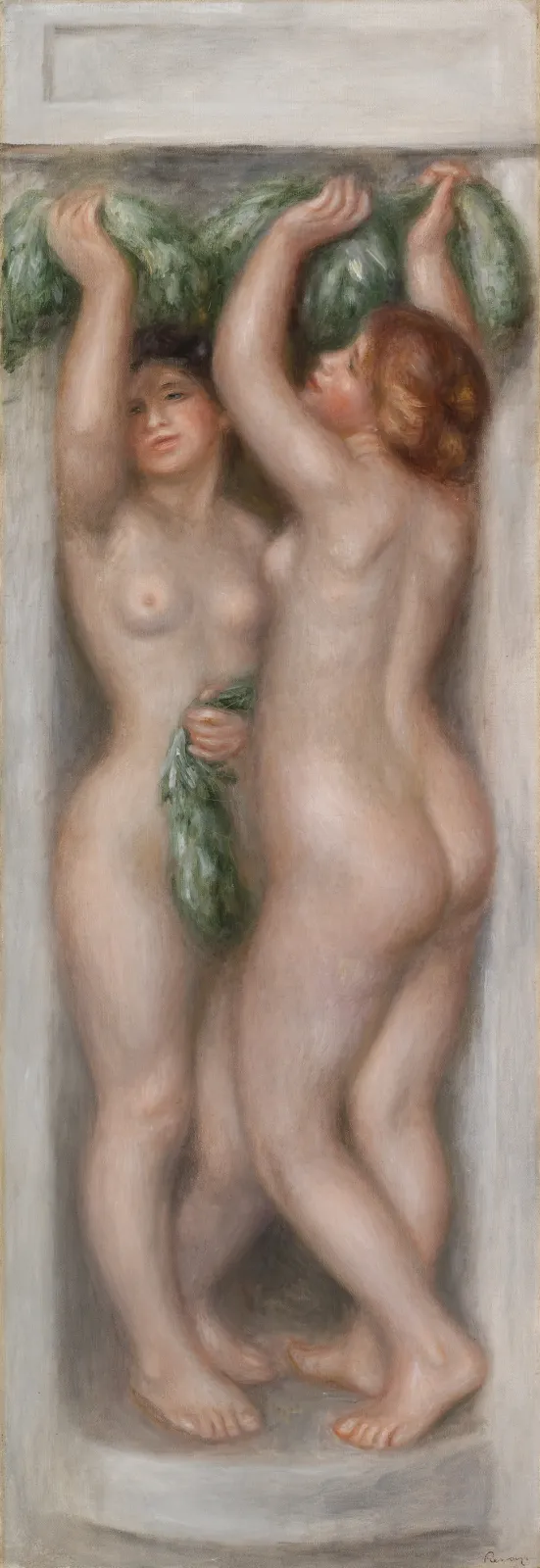 Caryatids (Cariatides); also called Deux baigneuses (panneau décoratif), Pierre-Auguste Renoir