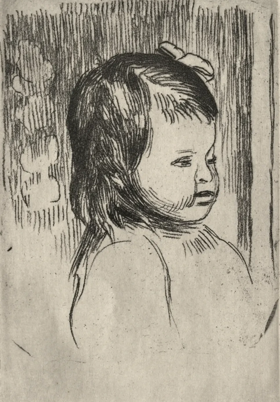 Buste d'enfant, tourné à droite, Pierre-Auguste Renoir