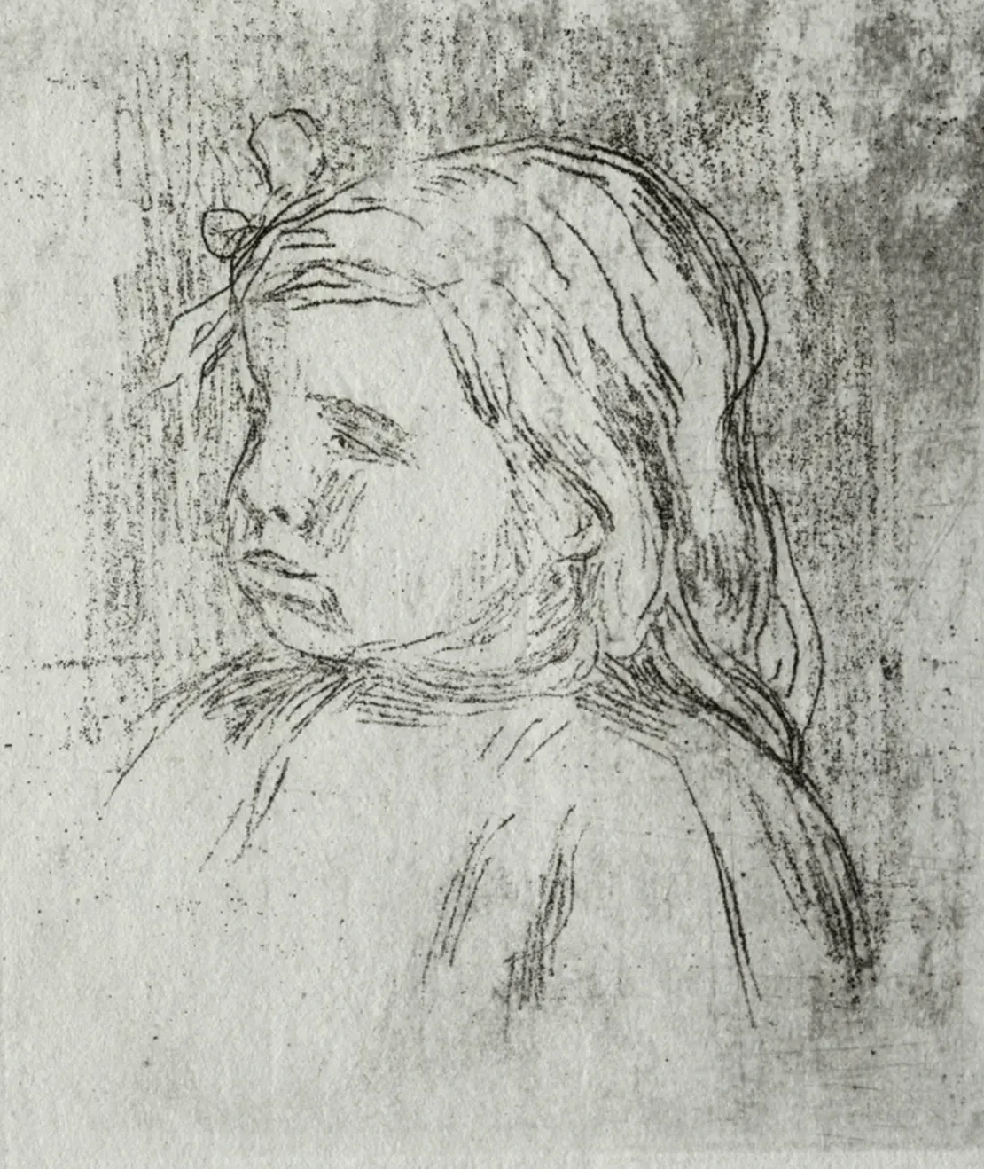 Claude Renoir, de trois-quarts à gauche, Pierre-Auguste Renoir