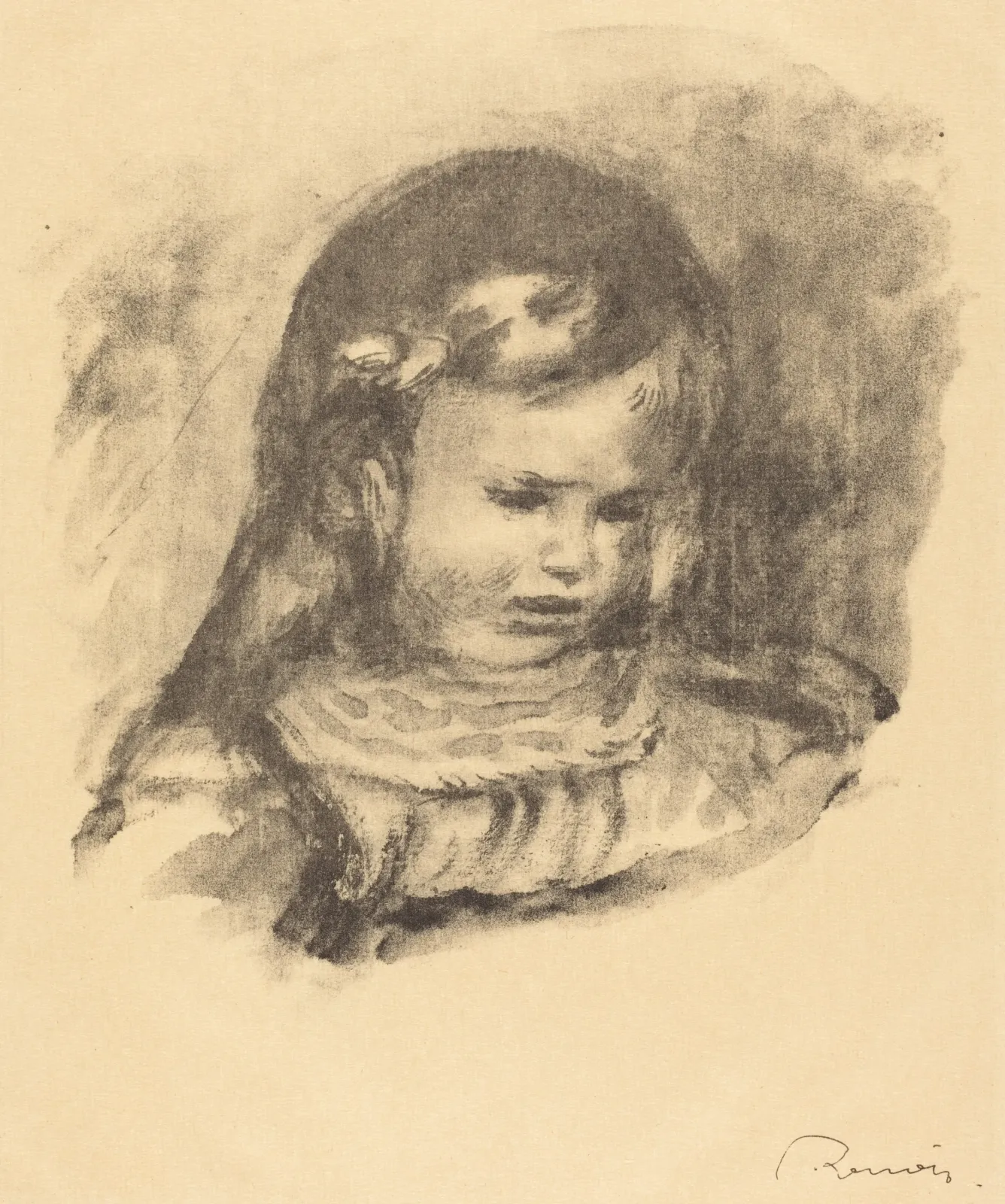 Claude Renoir, head lowered (Claude Renoir, la tete baissee), Pierre-Auguste Renoir
