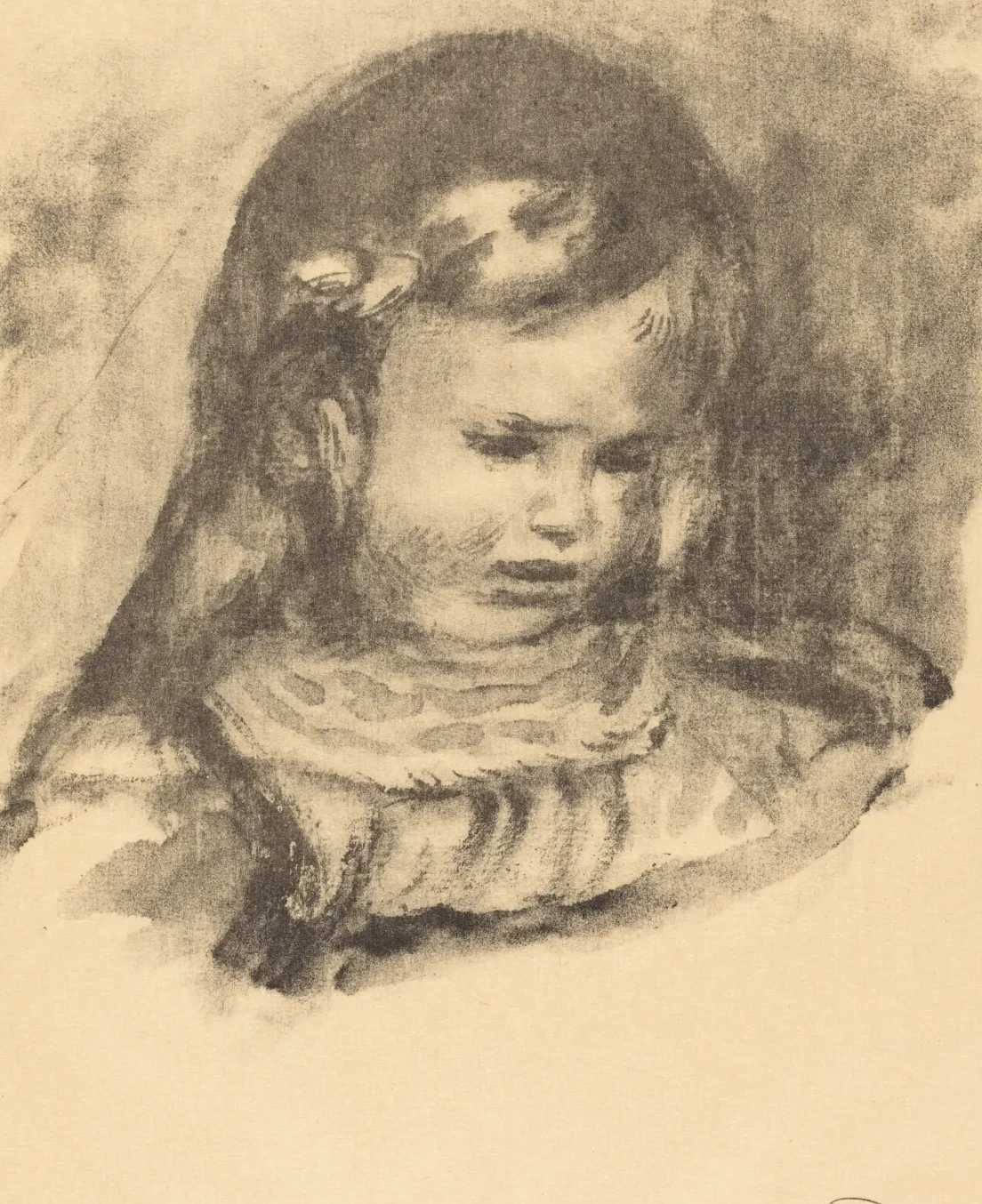 Claude Renoir, head lowered (Claude Renoir, la tete baissee), Pierre-Auguste Renoir