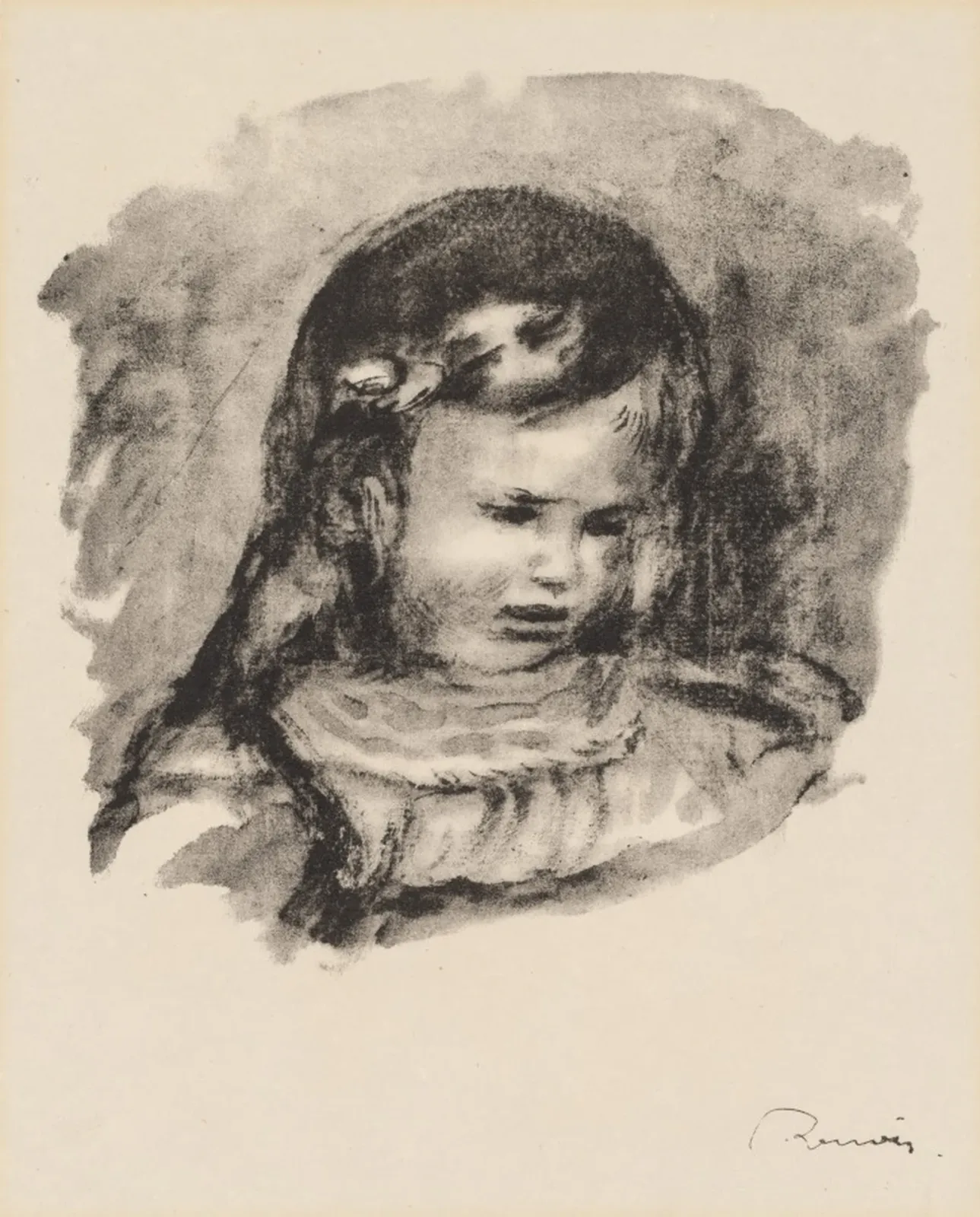 Claude Renoir, the Head Lowered (Claude Renoir, la tête baissée), Pierre-Auguste Renoir