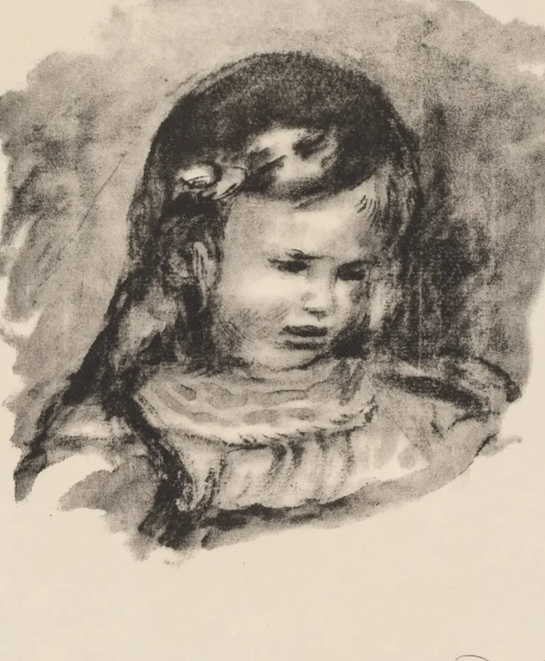 Claude Renoir, the Head Lowered (Claude Renoir, la tête baissée), Pierre-Auguste Renoir