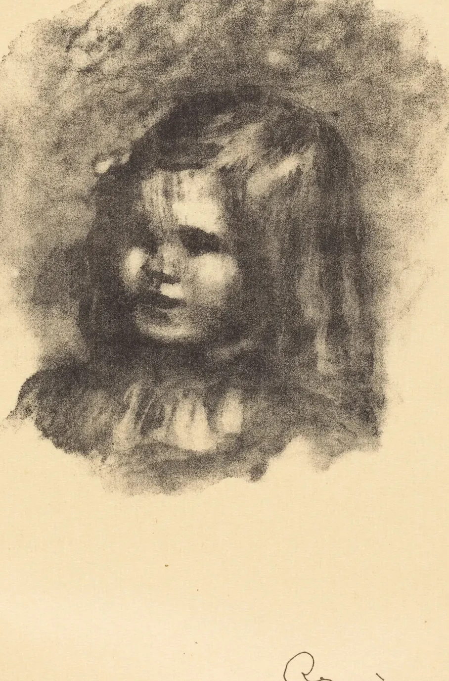 Claude Renoir, turned left (Claude Renoir, tourne a gauche), Pierre-Auguste Renoir