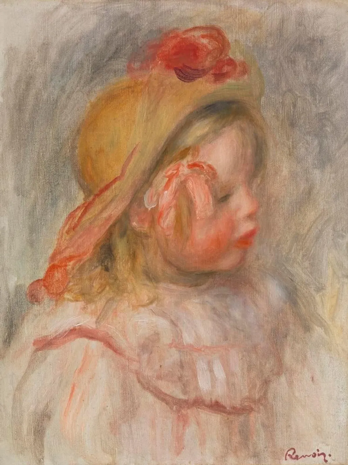Coco en chapeau de paille, Pierre-Auguste Renoir
